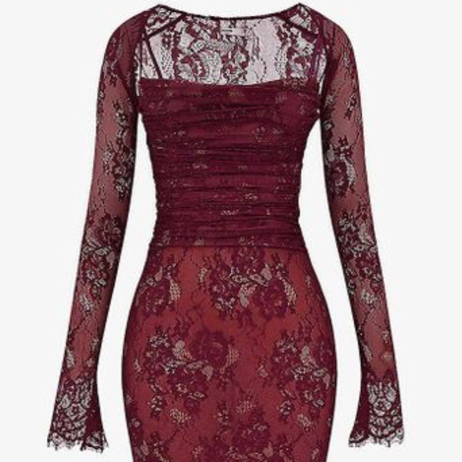 NEW House of CB Gaia Claret Lace bolero style shrug - size XS