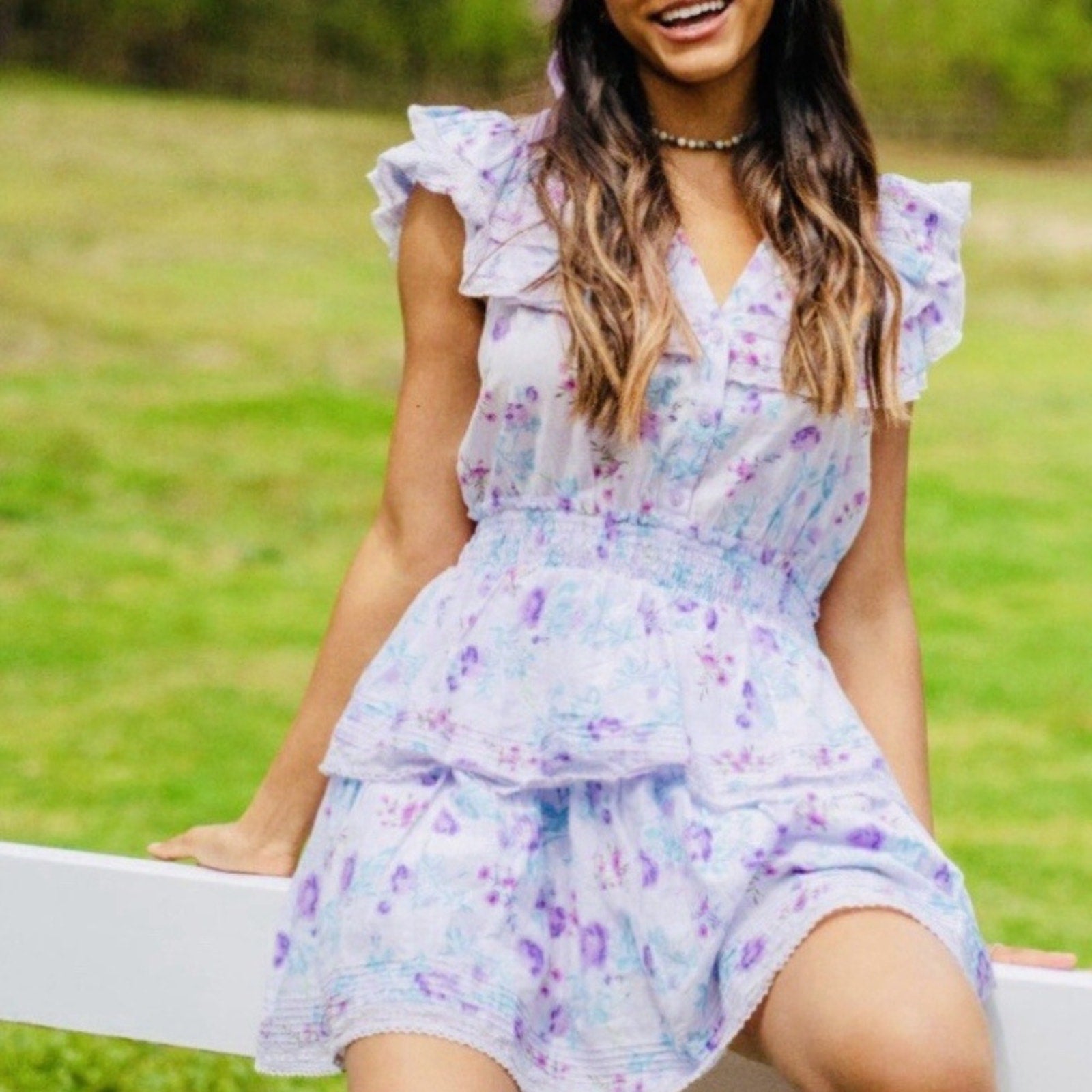 NWT LoveShackFancy X Target Lou double ruffle dress - size M