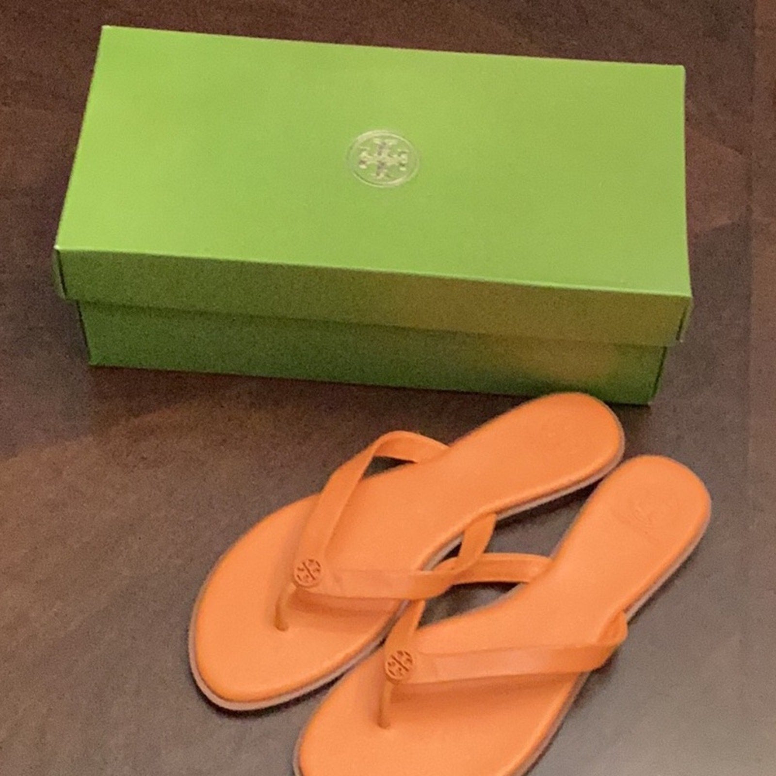 New Tory Burch Sun Orange Thong Benton Sandal - 8.5