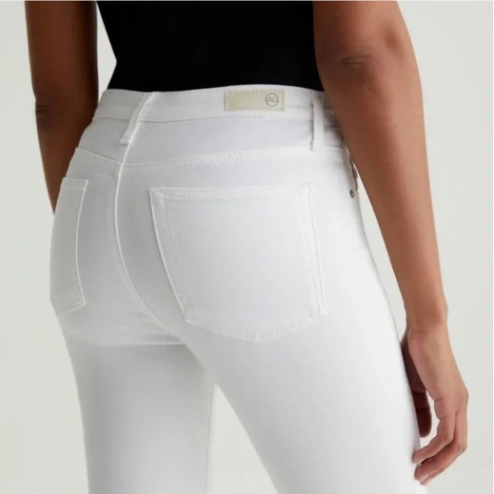 AG Jodi Crop High Rise Flare Crop Women's White Jeans - 26