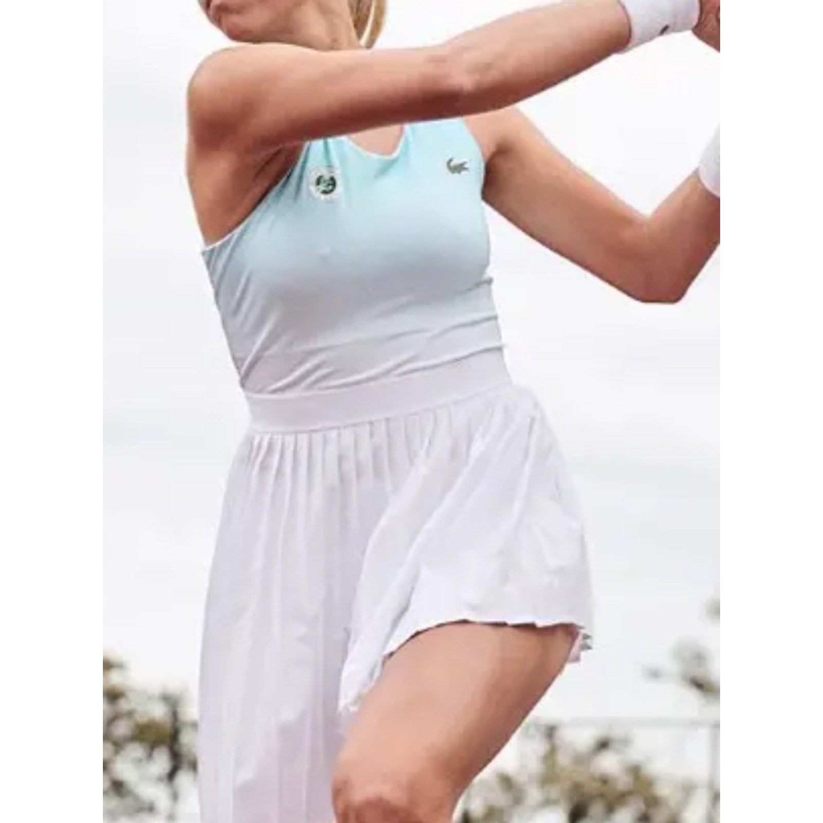 Lacoste SPORT Asymmetrical Pleated Dress Roland-Garros Edition - size 36 (small)