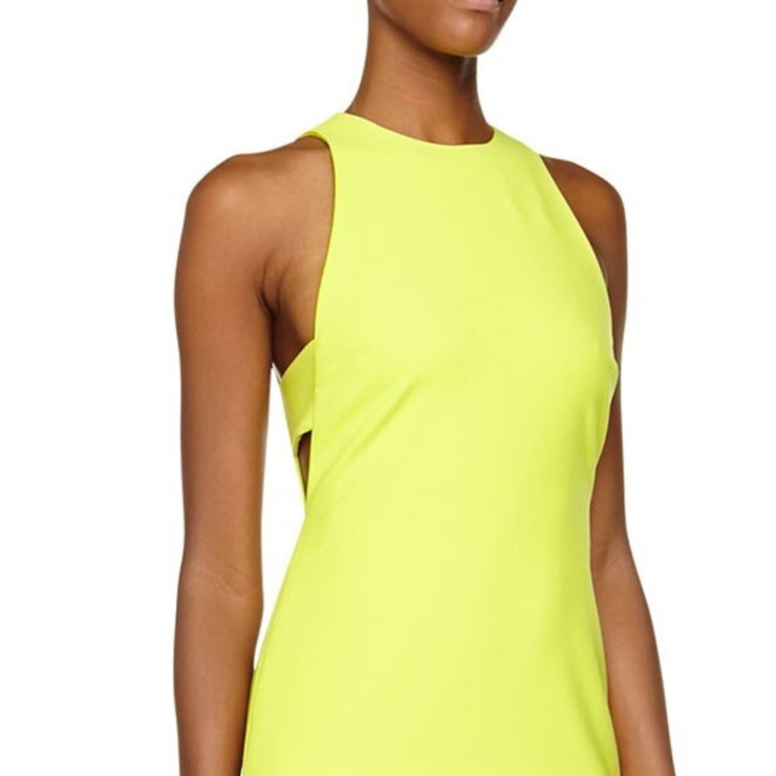 NEW Elizabeth and James Oriana Side Cutout Neon Yellow 37" - size 4