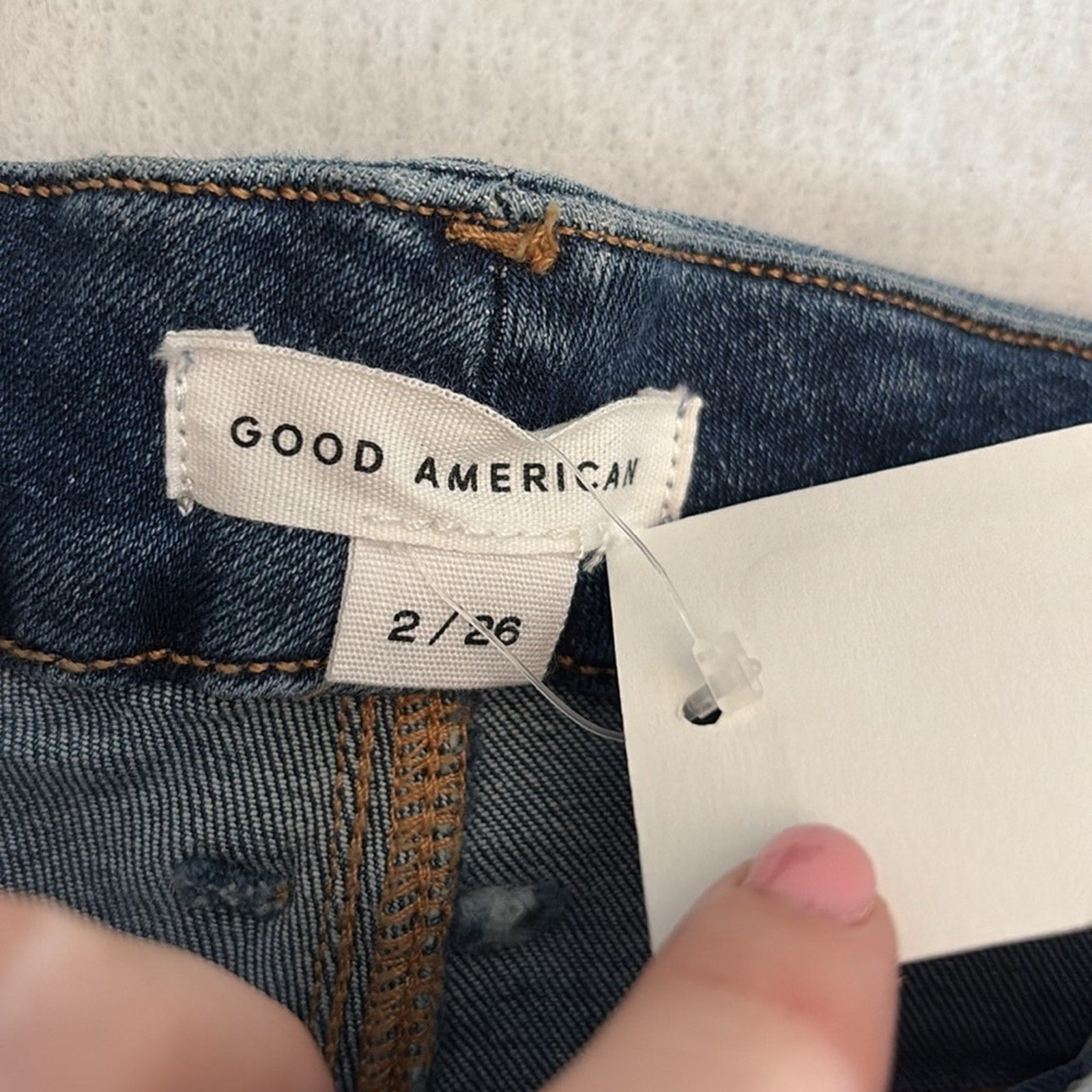 NWT Good American Jeans Women's Size 2/26 Skinny High Rise Button Fly