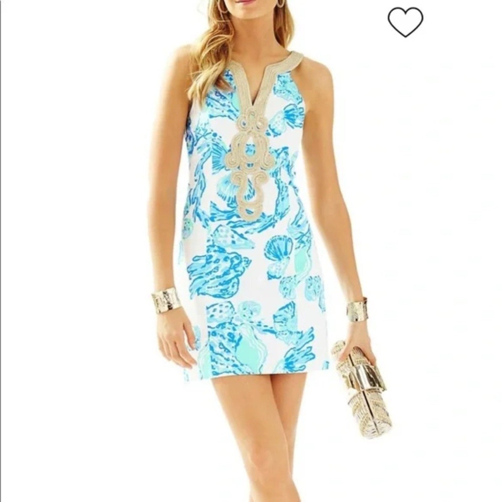 LILLY PULITZER Emery Shift Dress Resort White Barefoot Princess - size 00