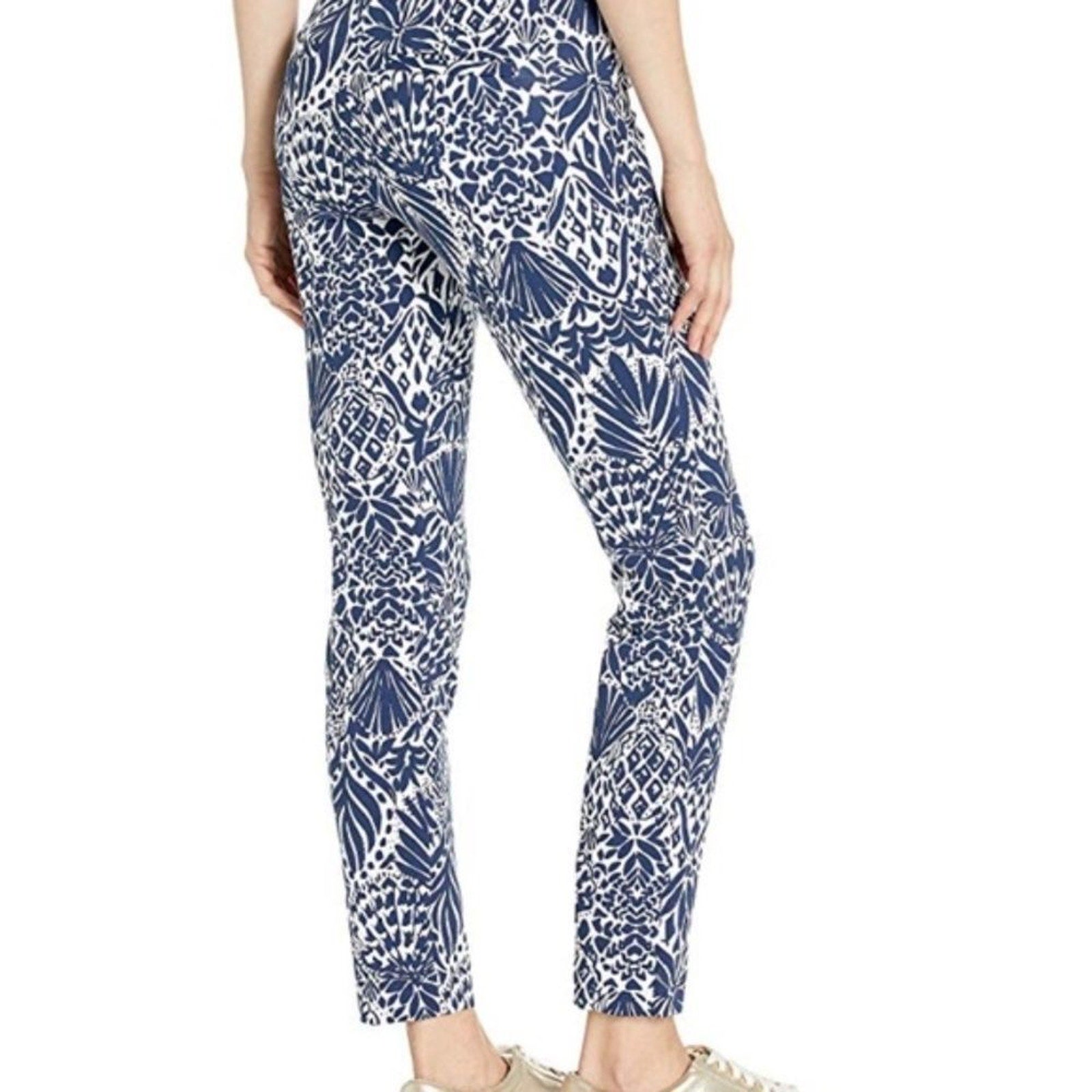 NWT Lilly Pulitzer Kelly Knit Skinny Ankle Pants Navy - 2