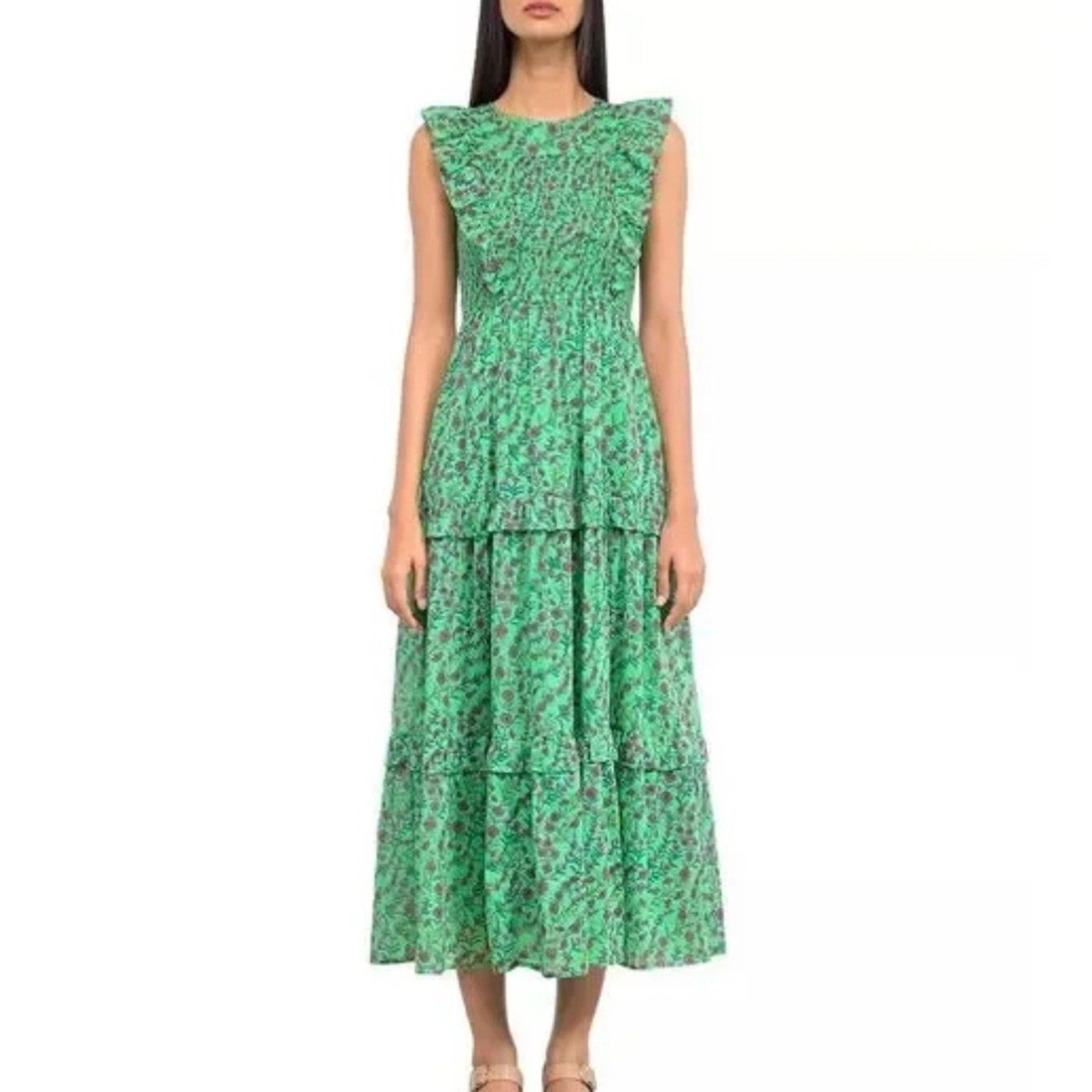 Banjanan Iris Tiered Ruffled Dress - size XS