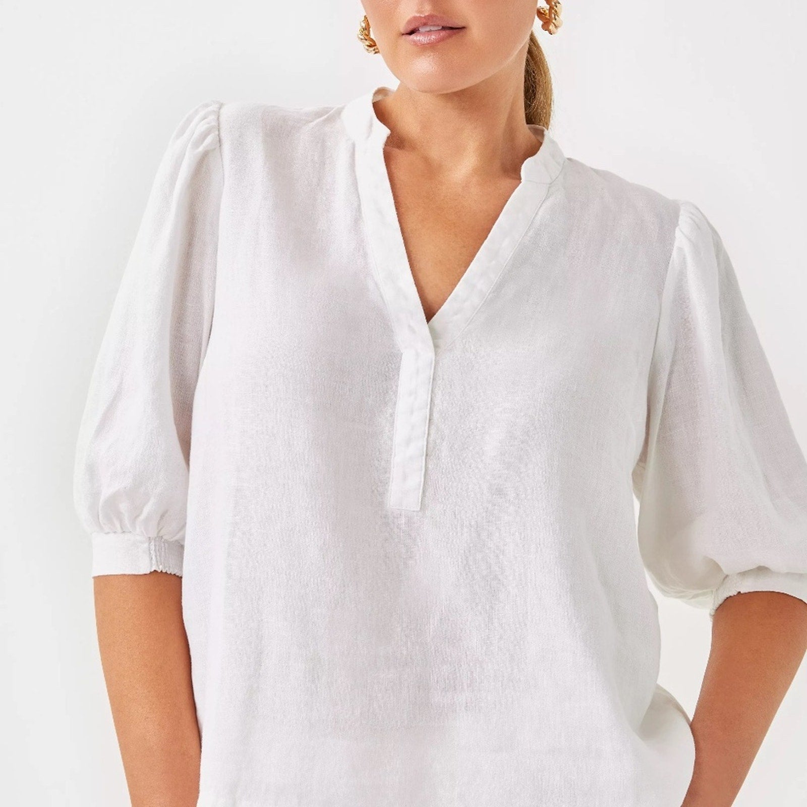 NEW Lilly Pulitzer Women's Mialeigh Linen Top - size 10