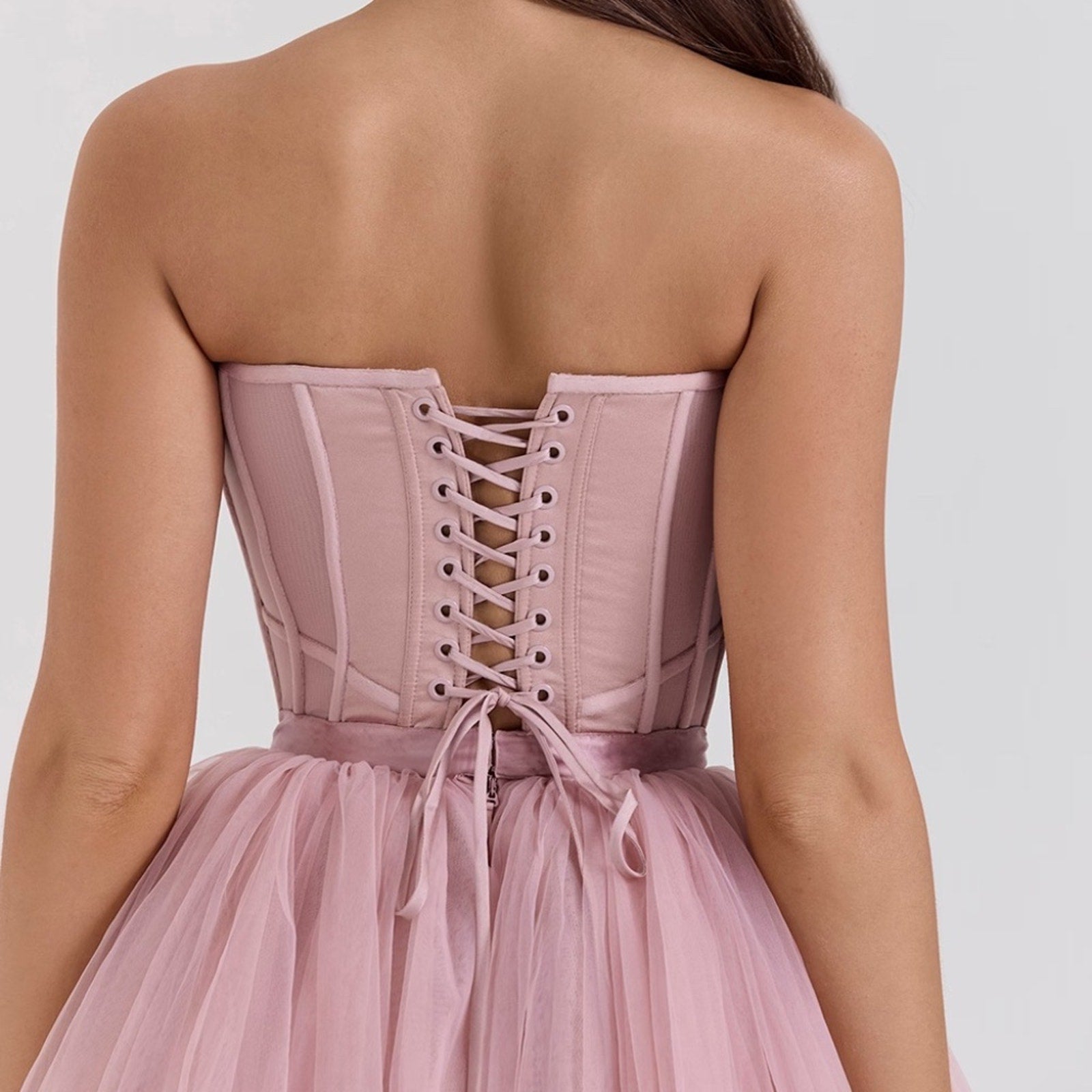 NWT House of CB Women's Darling Corset Fit & Flare Dress - Pink - size M