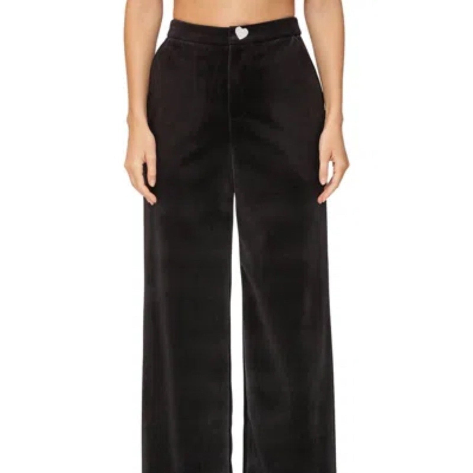NWT Avec Les Filles black velvet pants - size 2