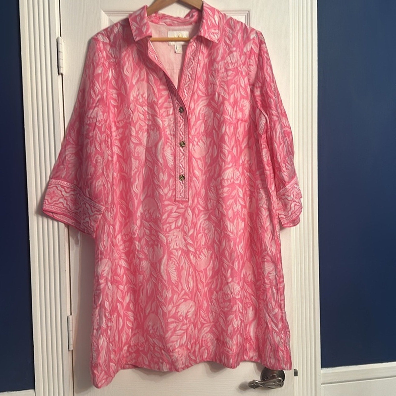 NEW Lilly Pulitzer Daphnie Tunic Dress in Rousseau Pink Tulip to Tango Engineer - size 16