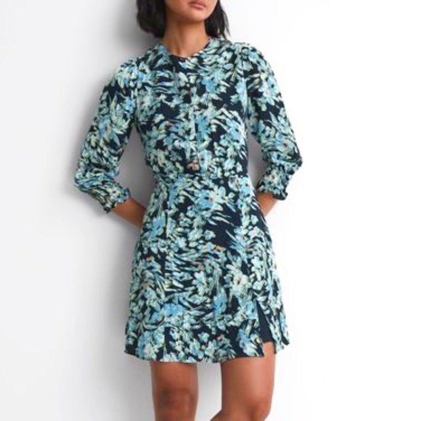 NEW Reiss ANNIE FLORAL PRINT MINI DRESS - size 10