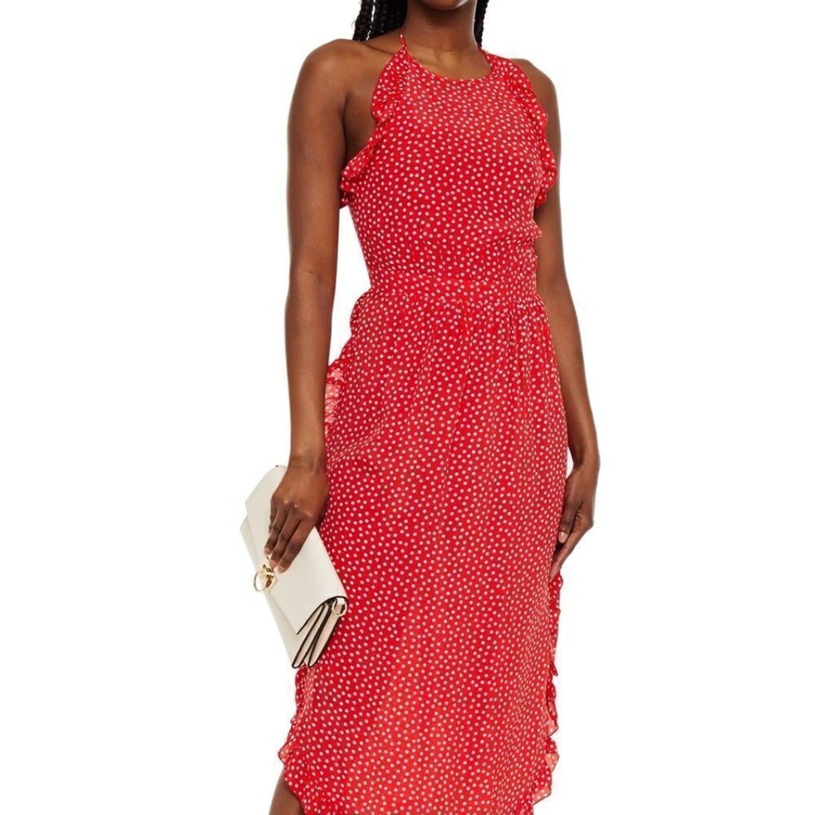 NEW See By Chloe - Polka-dot crêpe midi dress - size 10 (US) / 42 (FR)