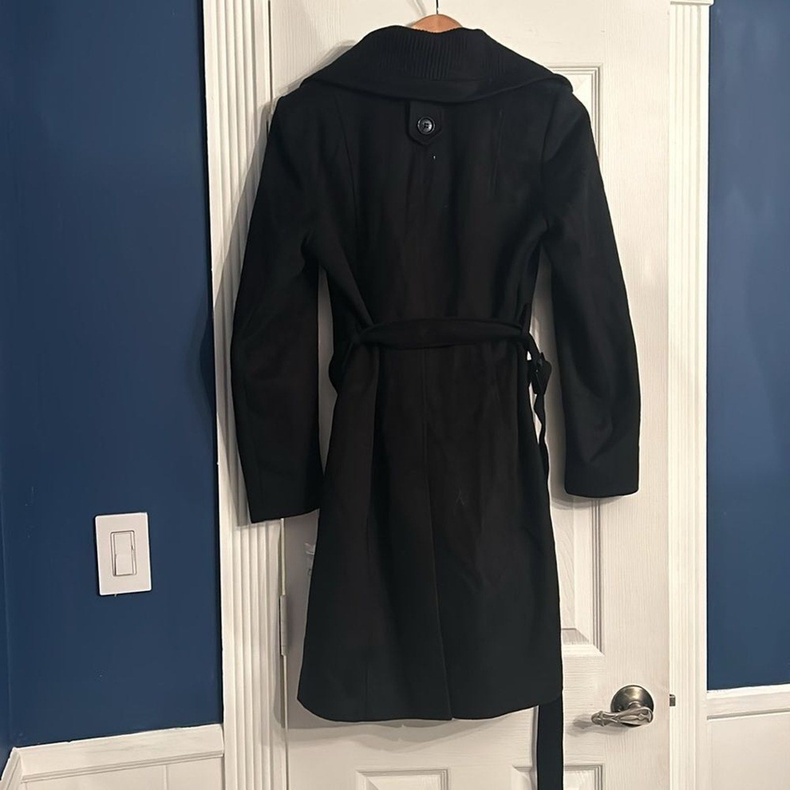 NEW Sam Edelman Wool Blend Rib Collar Coat - size M