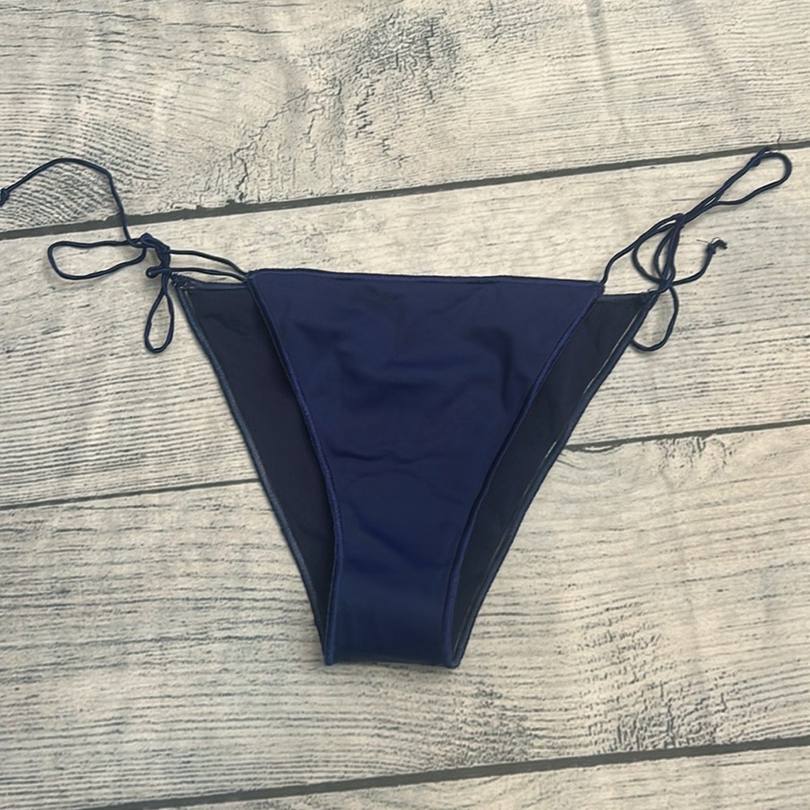 NEW Oseree Bikini brief with tie fastening in blue - size small