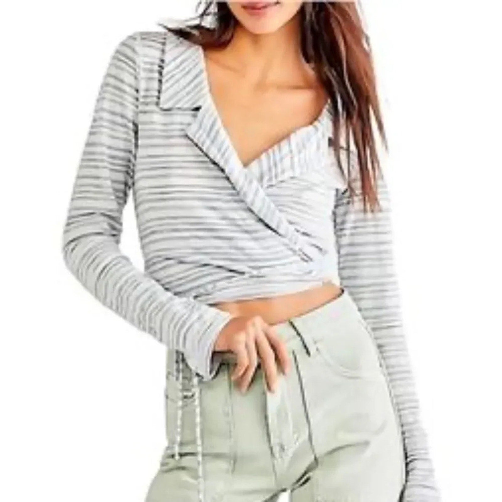 Free People Eloise Wrap Long sleeve top - size small