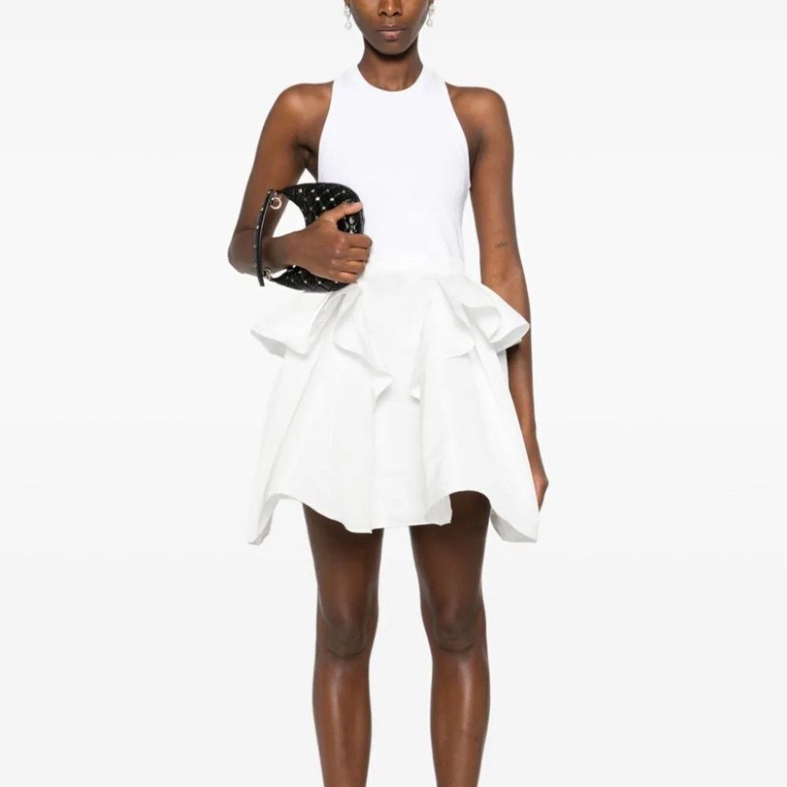 NEW Alexander McQueen White Hybrid Mini Dress - size 34 IT (xs)