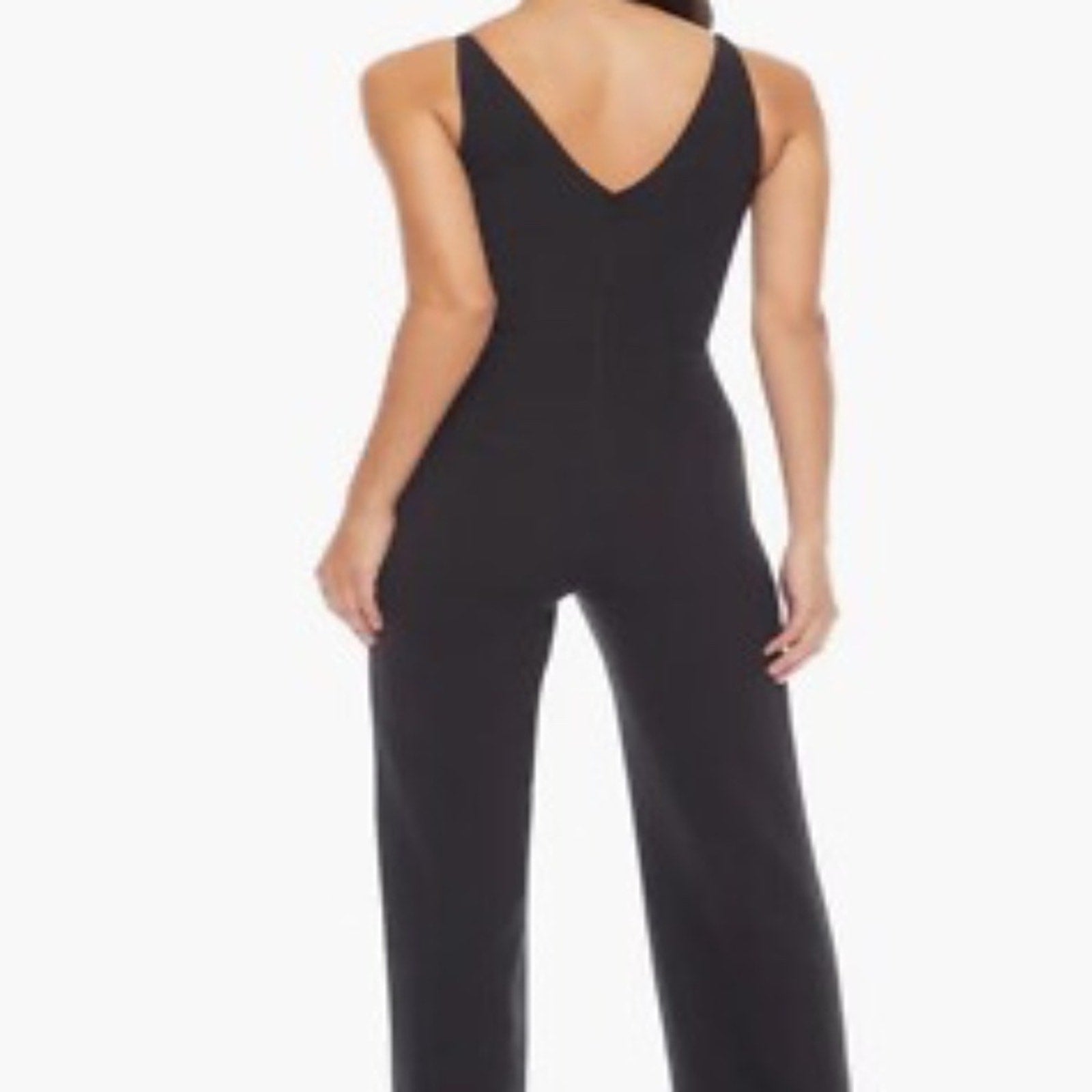 Dress the Population Sam Ruched Jumpsuit in Black - size XXL