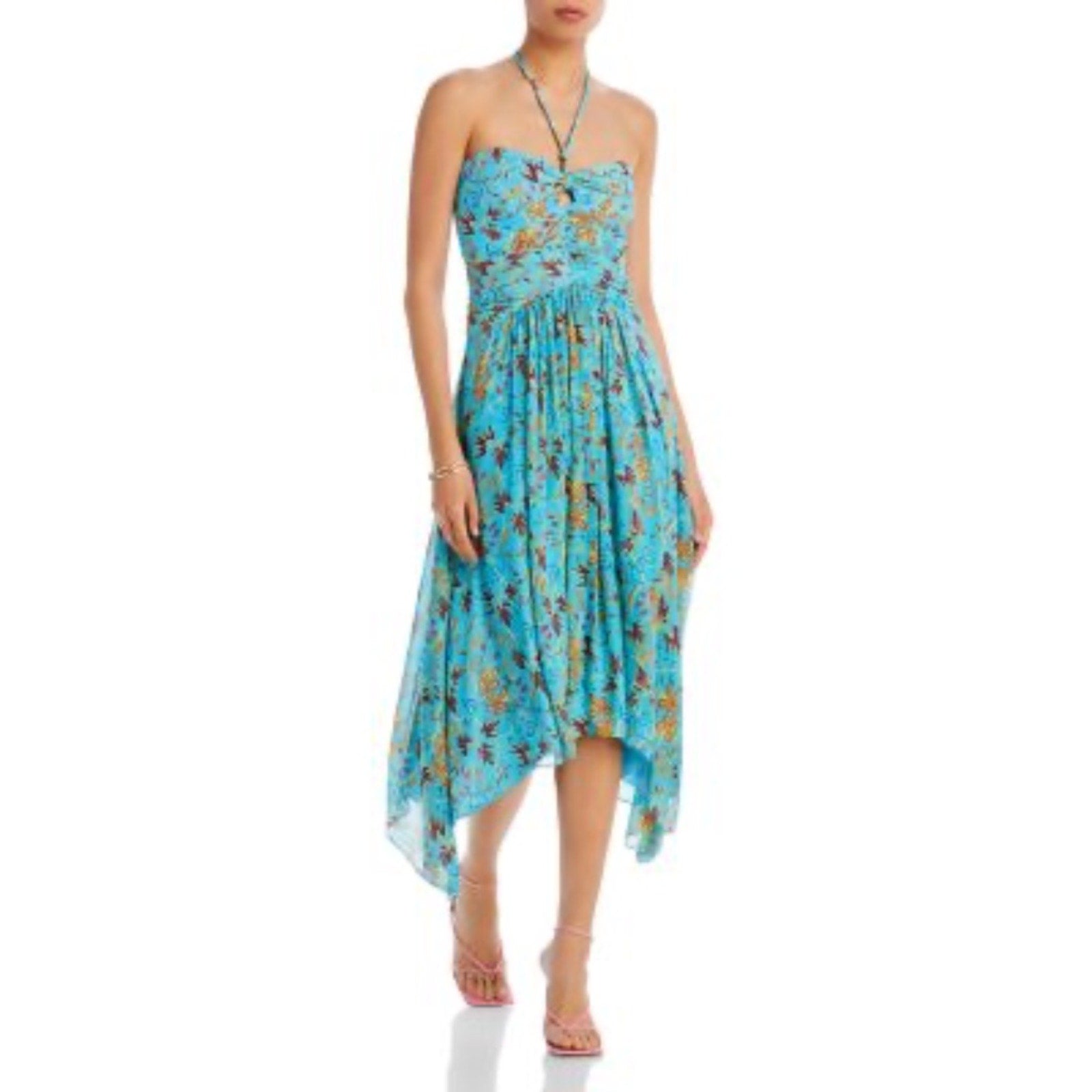 A.L.C. Violet Silk Halter Midi Dress- size 0 - NEW