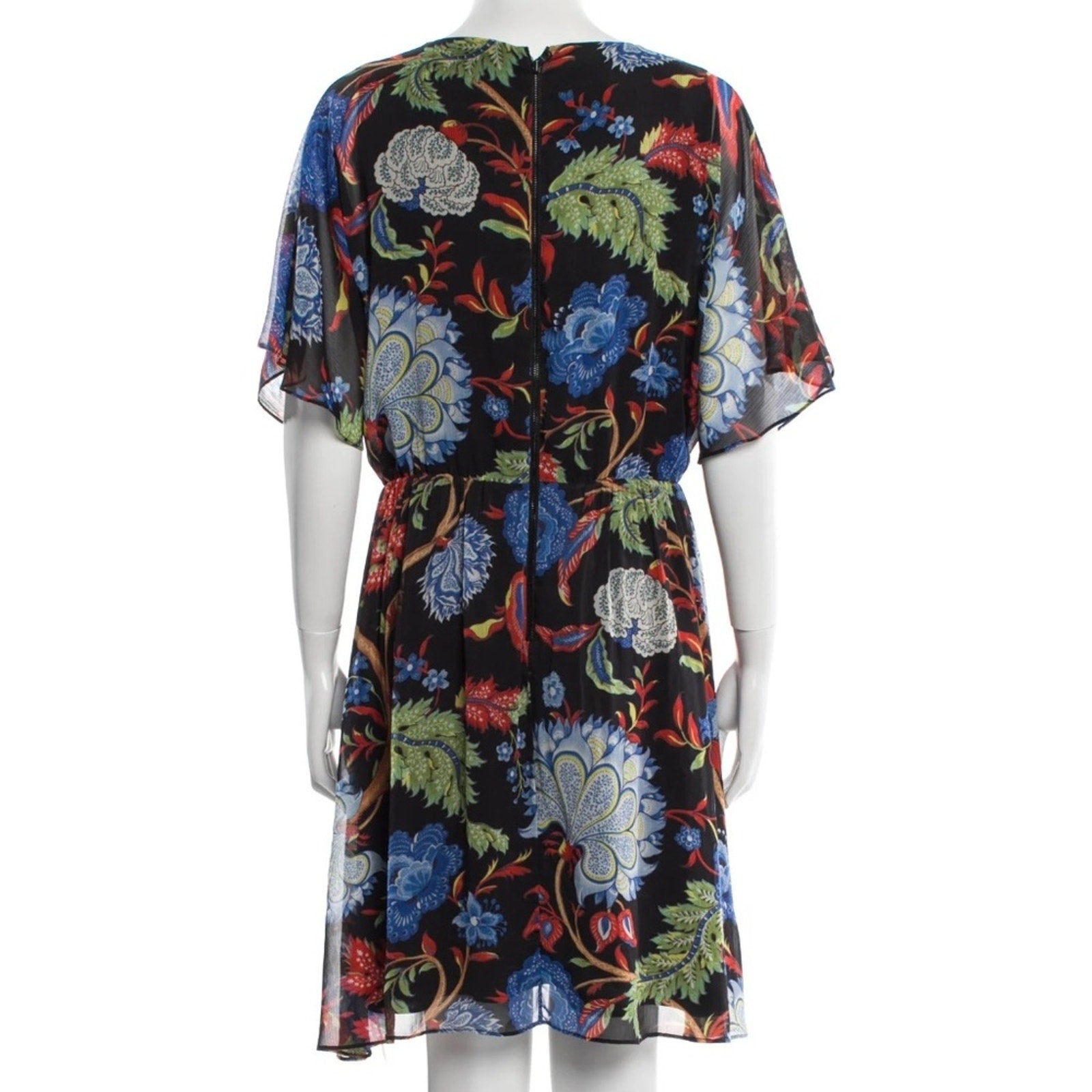 ALICE + OLIVIA Cay Alder Floral Printed Mini Dress - size M