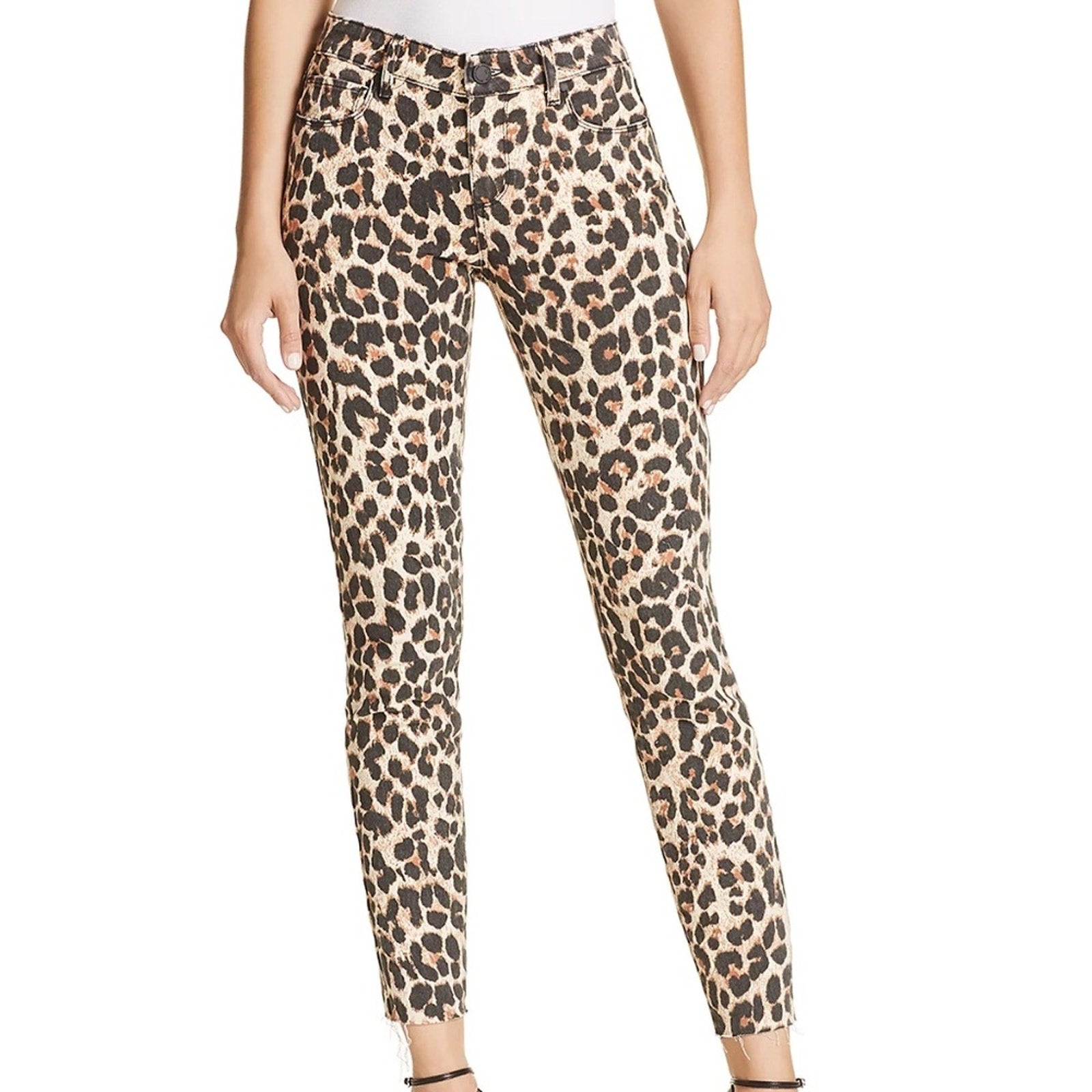 PAIGE Verdugo Ankle Skinny Jeans in Sahara Leopard - size 29