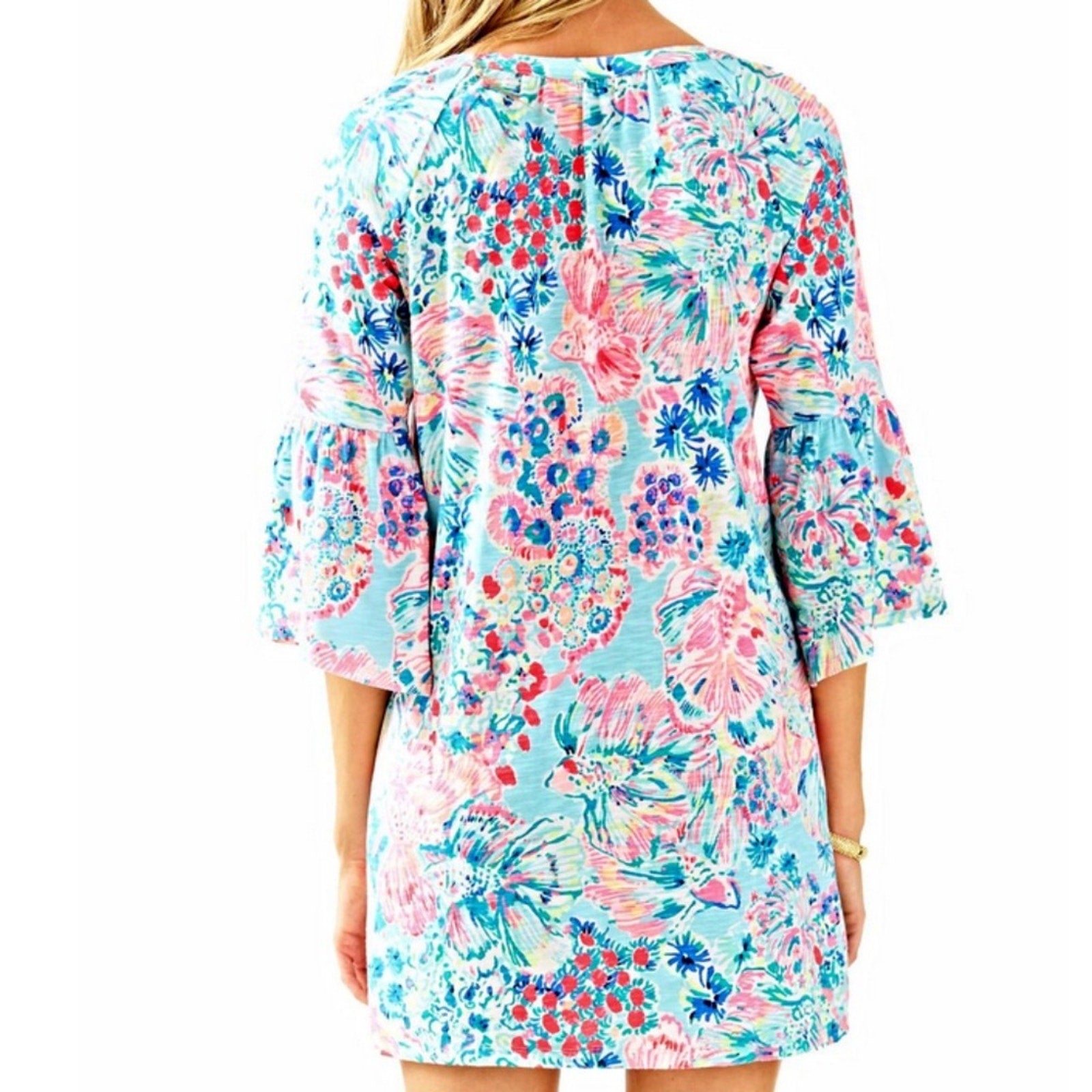 LILLY PULITZER DEL LAGO TUNIC DRESS *GYPSEA* SERENE BLUE - size XXS