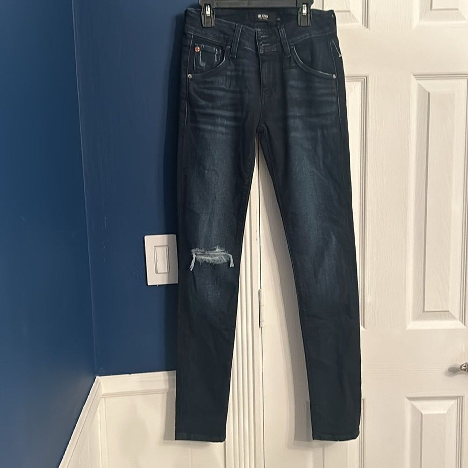 NWT Hudson Collin Mid Rise Skinny Jeans in Campus Blue - size 24