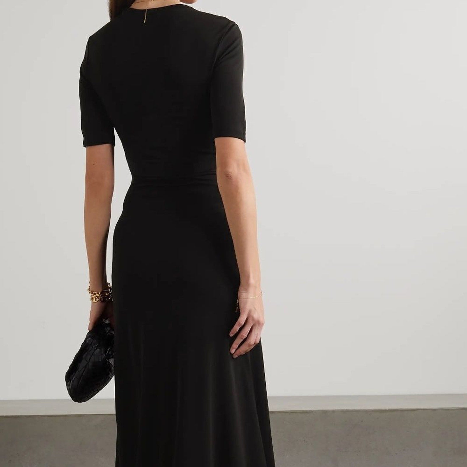 NWT ALTUZARRA Panya ruched jersey maxi dress - size 14 (FR 46)