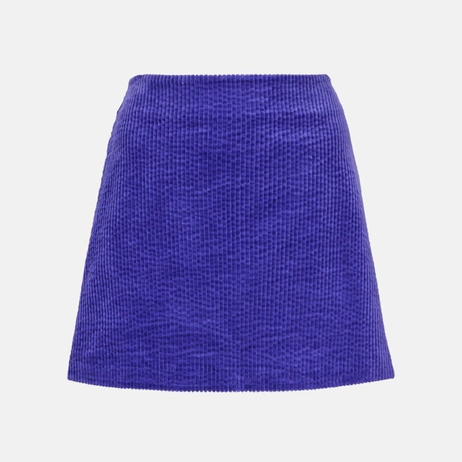 NEW Ganni PURPLE CORDUROY MINI SKIRT - size 4