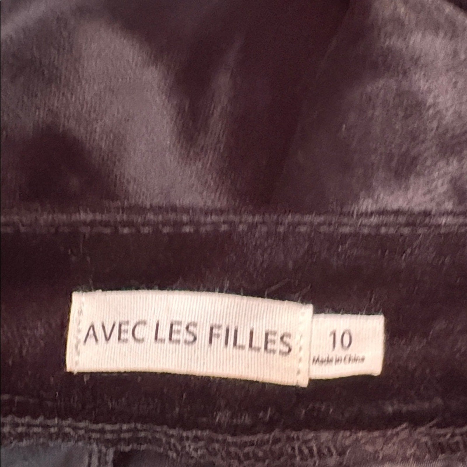 NEW Avec Les Filles black velvet pants - size 10