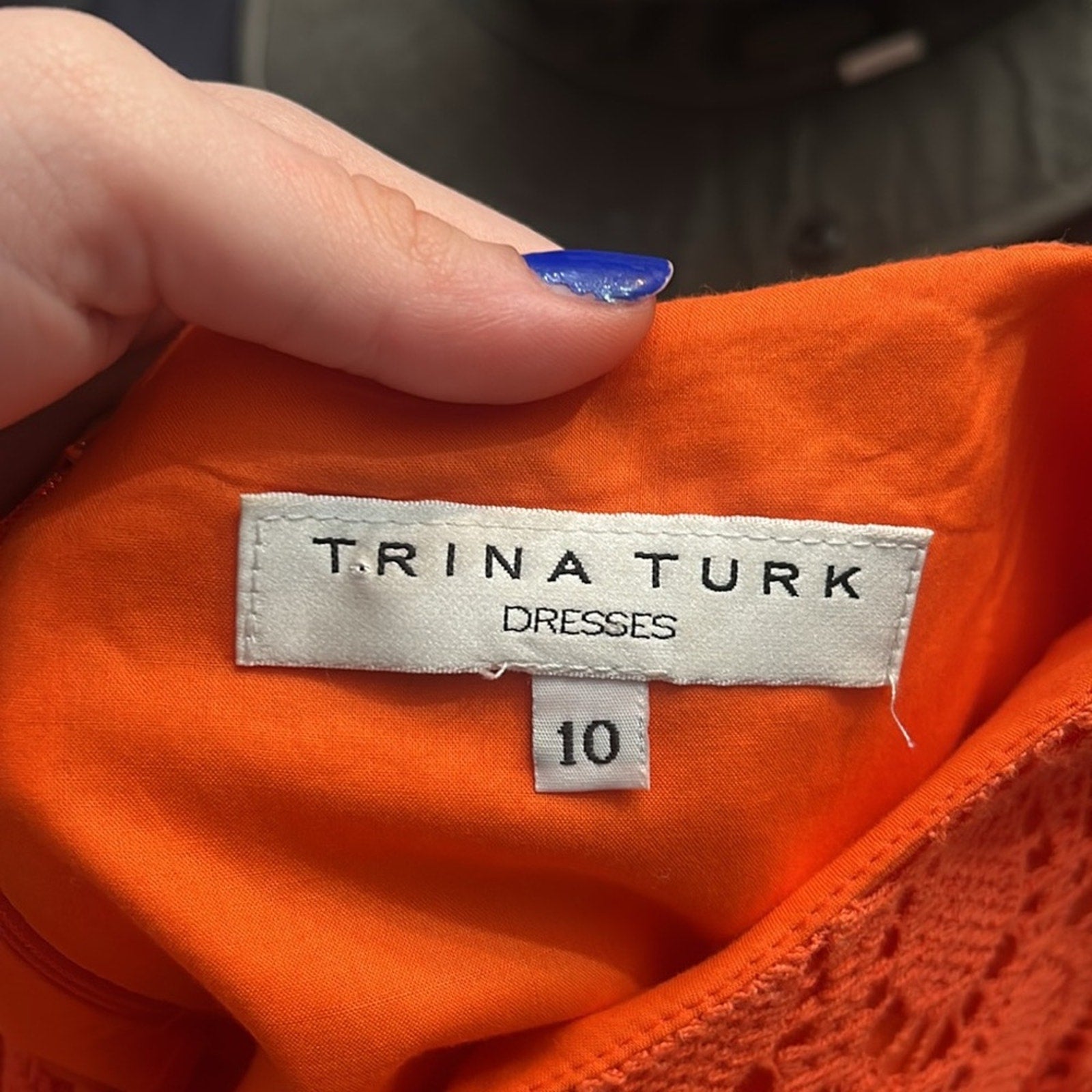 Trina turk orange dress - size 10