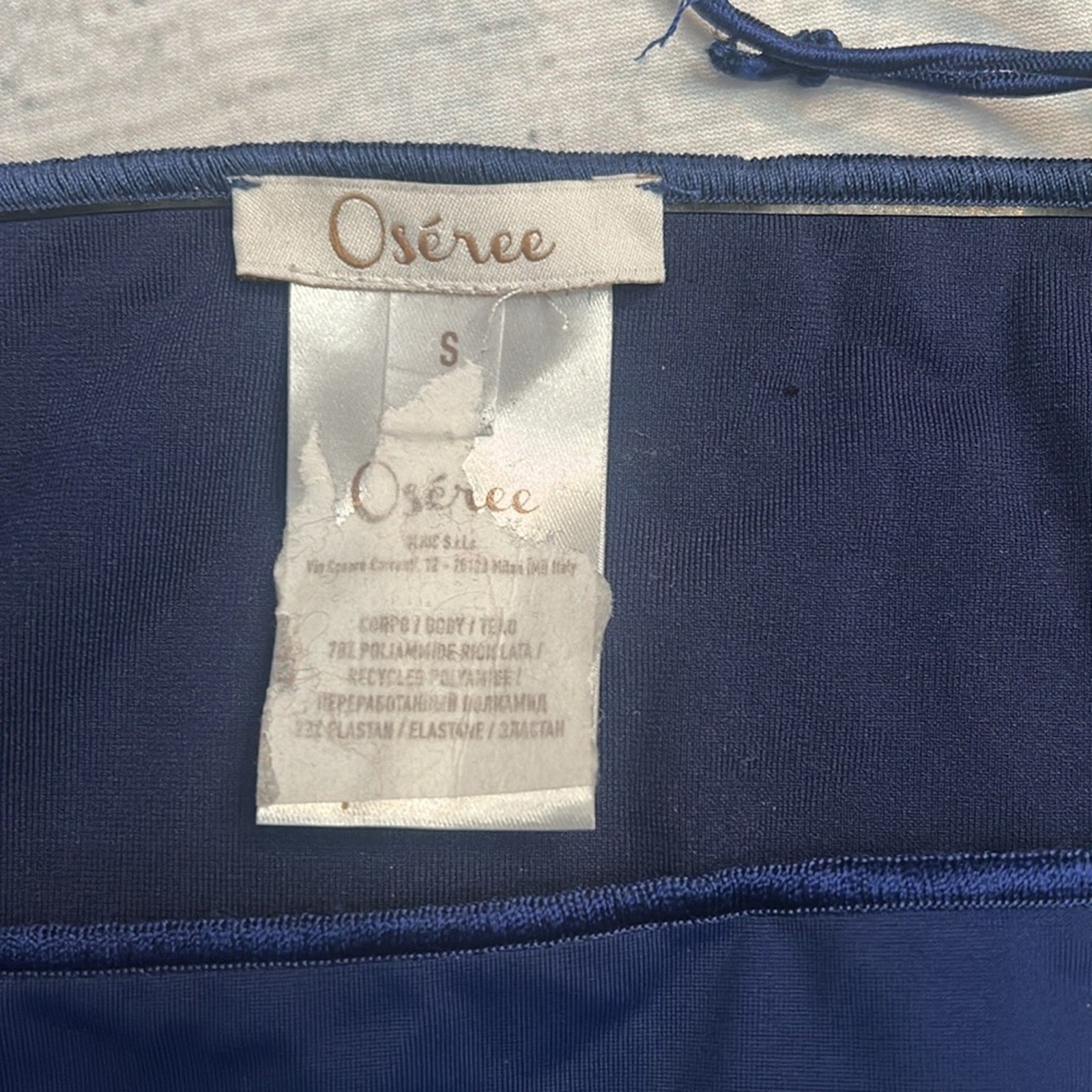 NEW Oseree Bikini brief with tie fastening in blue - size small