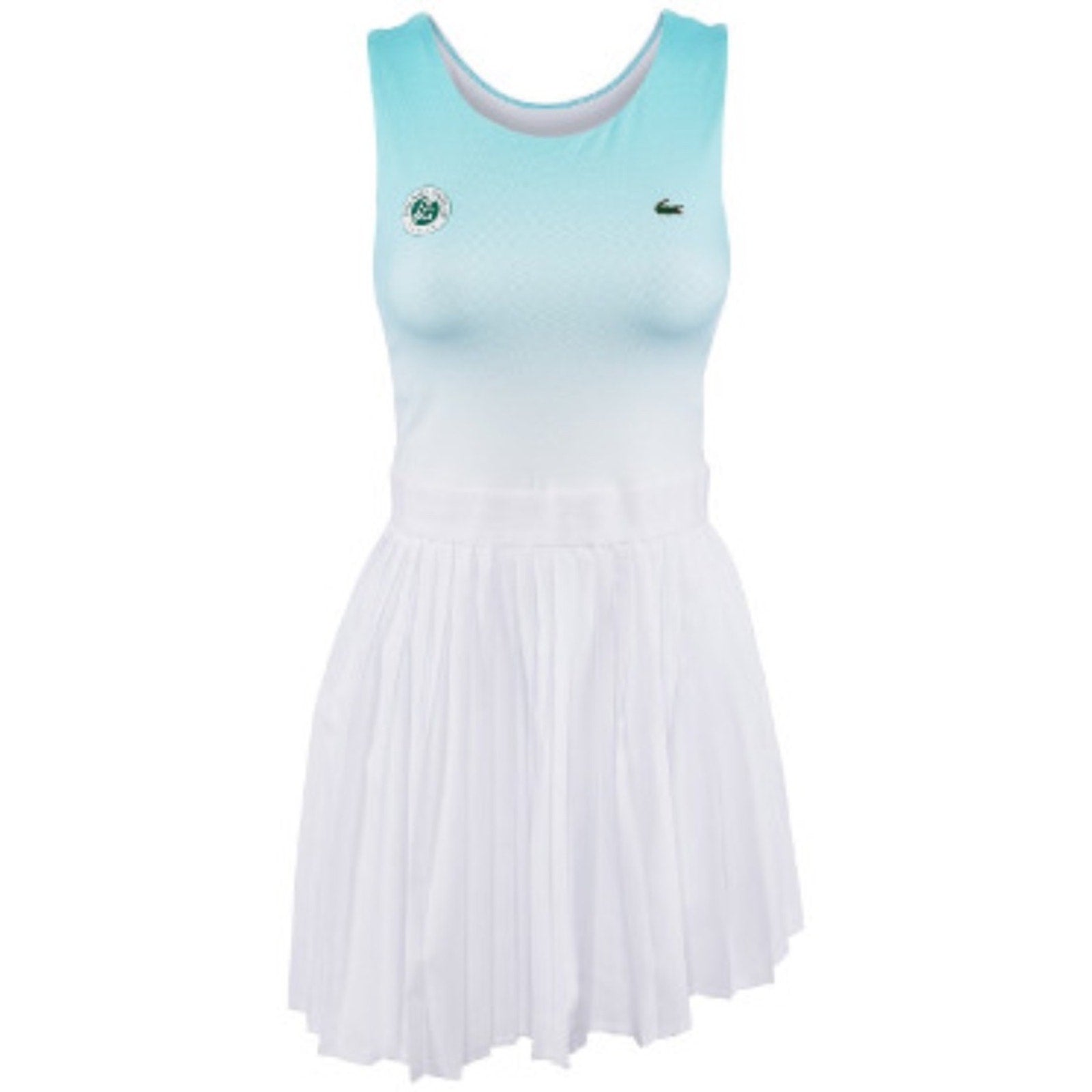 Lacoste SPORT Asymmetrical Pleated Dress Roland-Garros Edition - size 36 (small)