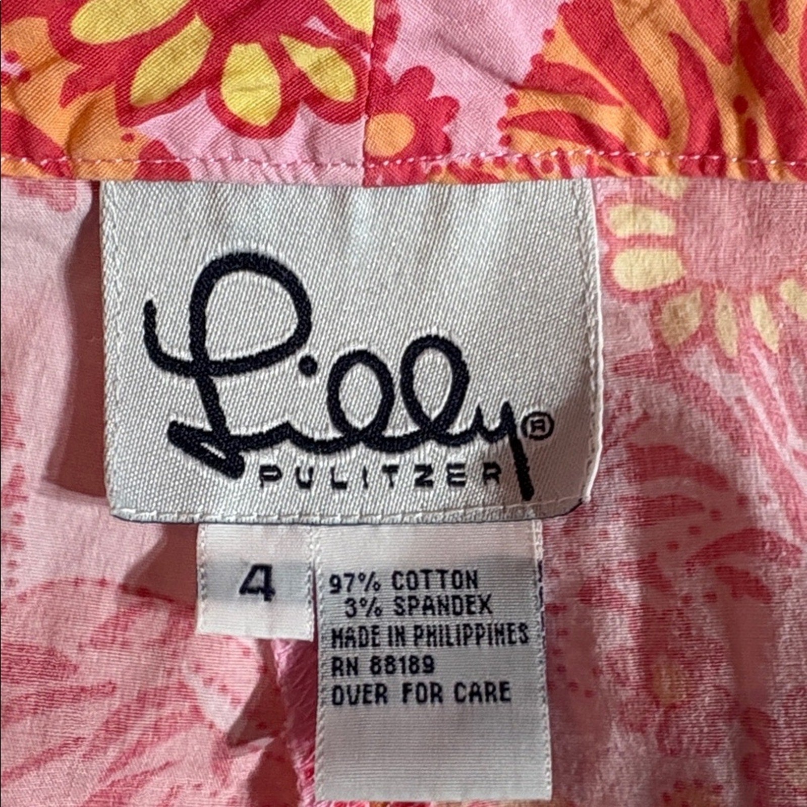 LILLY PULITZER LILLY CAPRI TANGO TIGERS - size 4