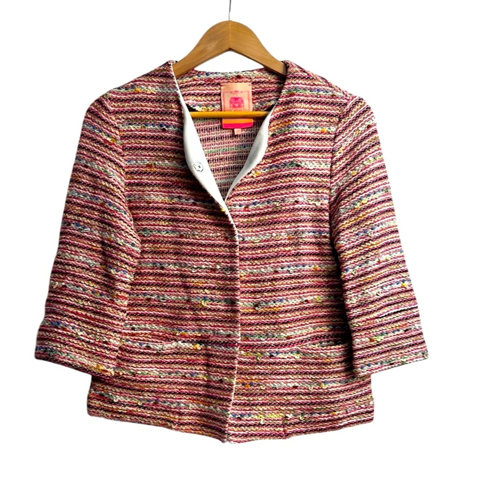 Vilagallo tweed metallic cardigan size 40 / M