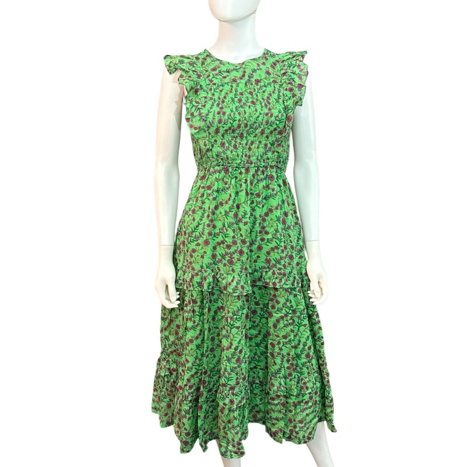 Banjanan Iris Tiered Ruffled Dress - size XS