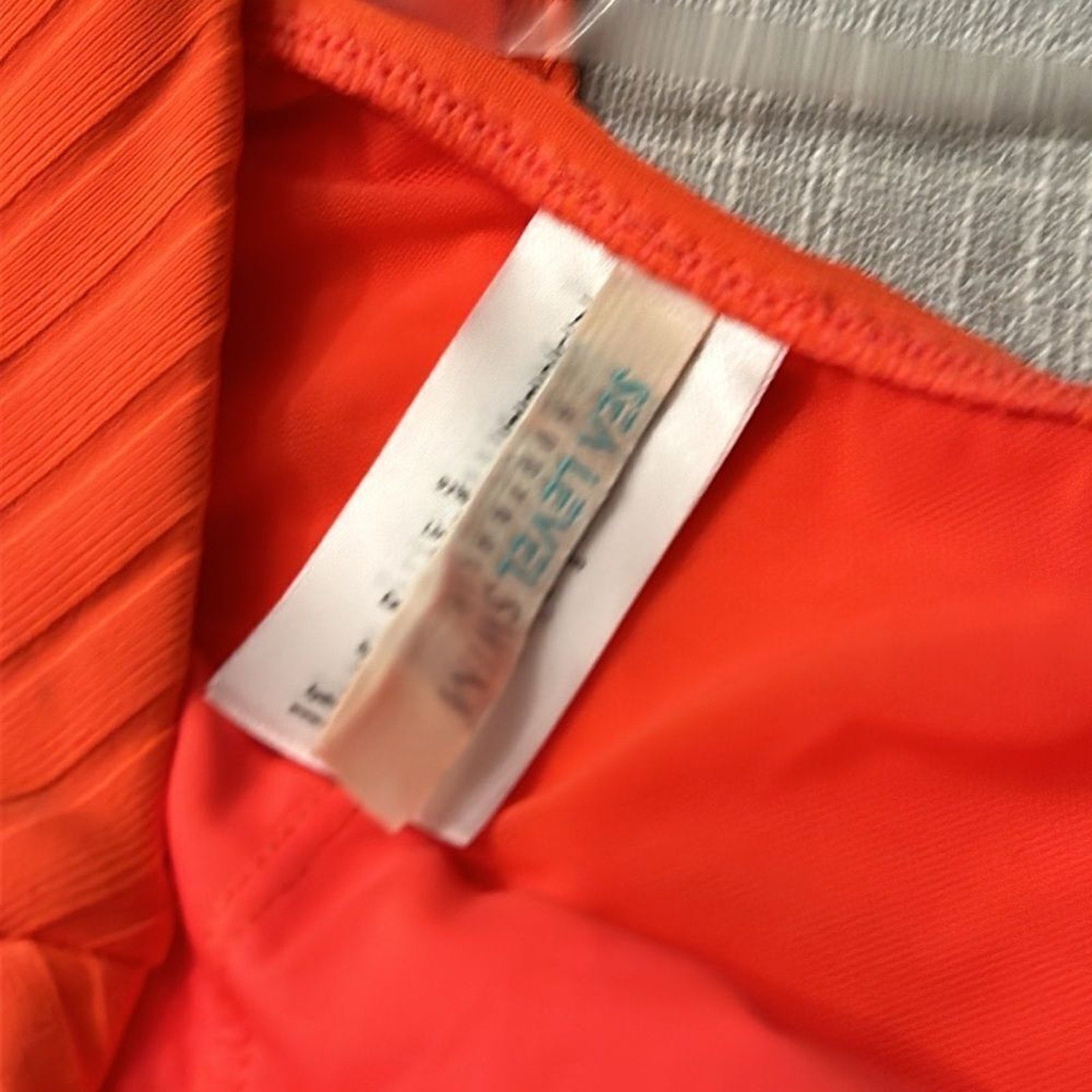 NEW Sea Level One Shoulder One Piece Swimsuit Tangerine - 8