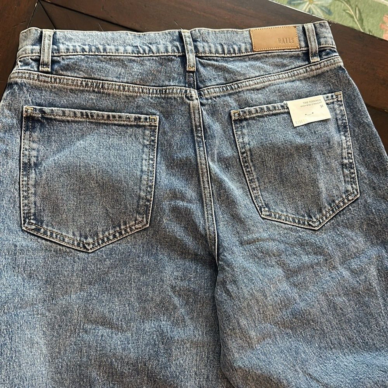 NWT RAILS The Topanga High Waist Straight Leg Jeans in Cascade - size 31