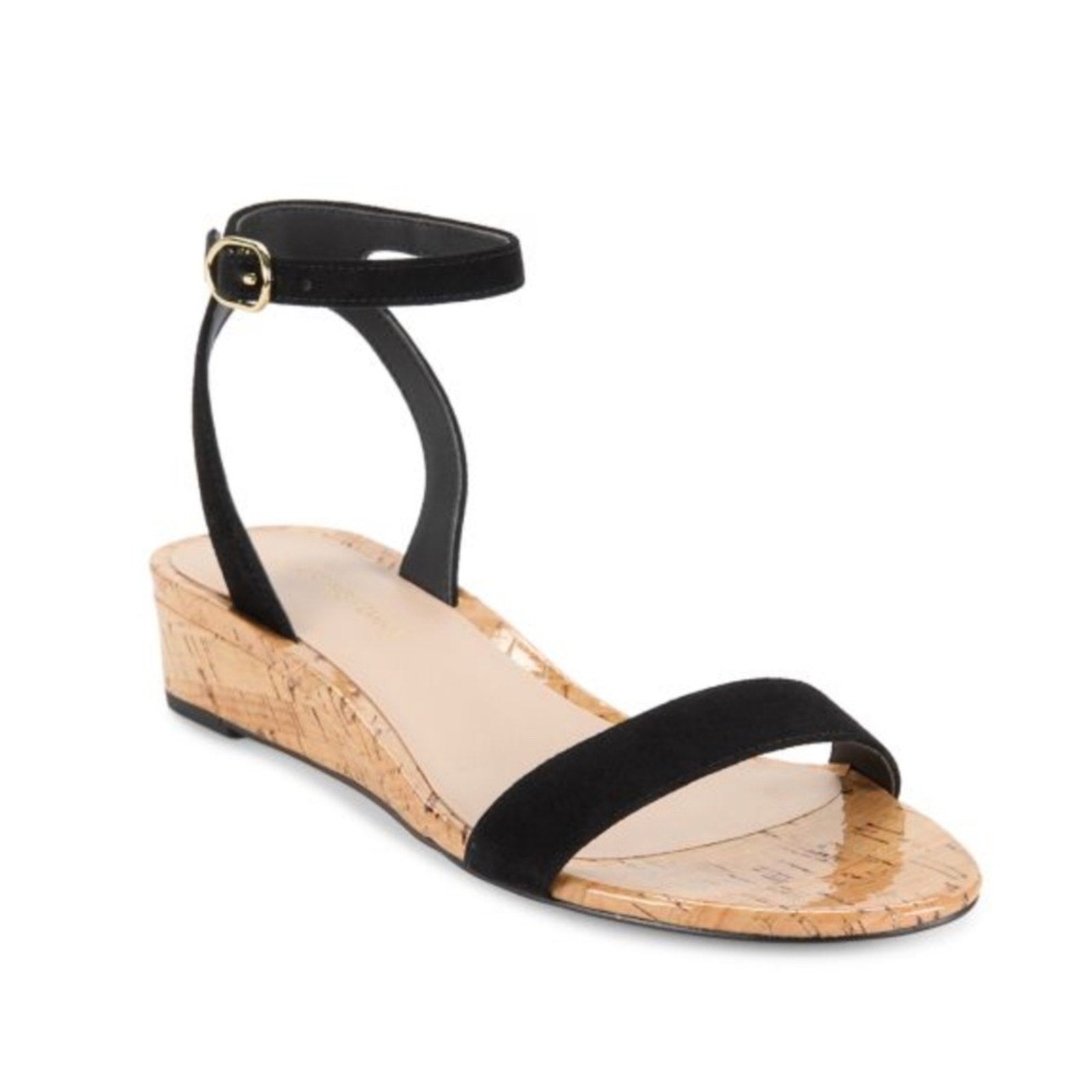 Stuart Weitzman Ave Leather Wedge Sandals - 9