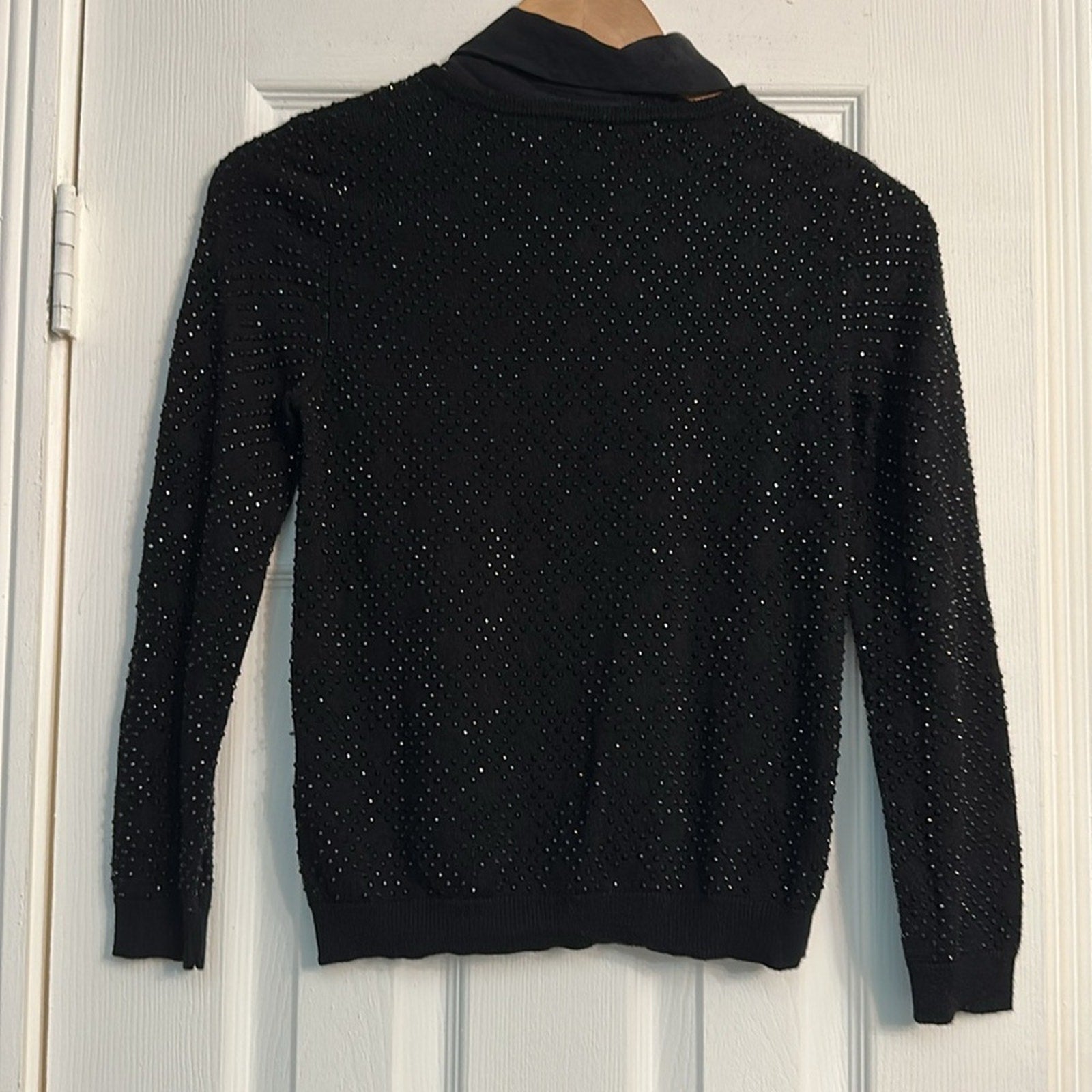 Alice + Olívia embellished wool sweater detachable collar - size small