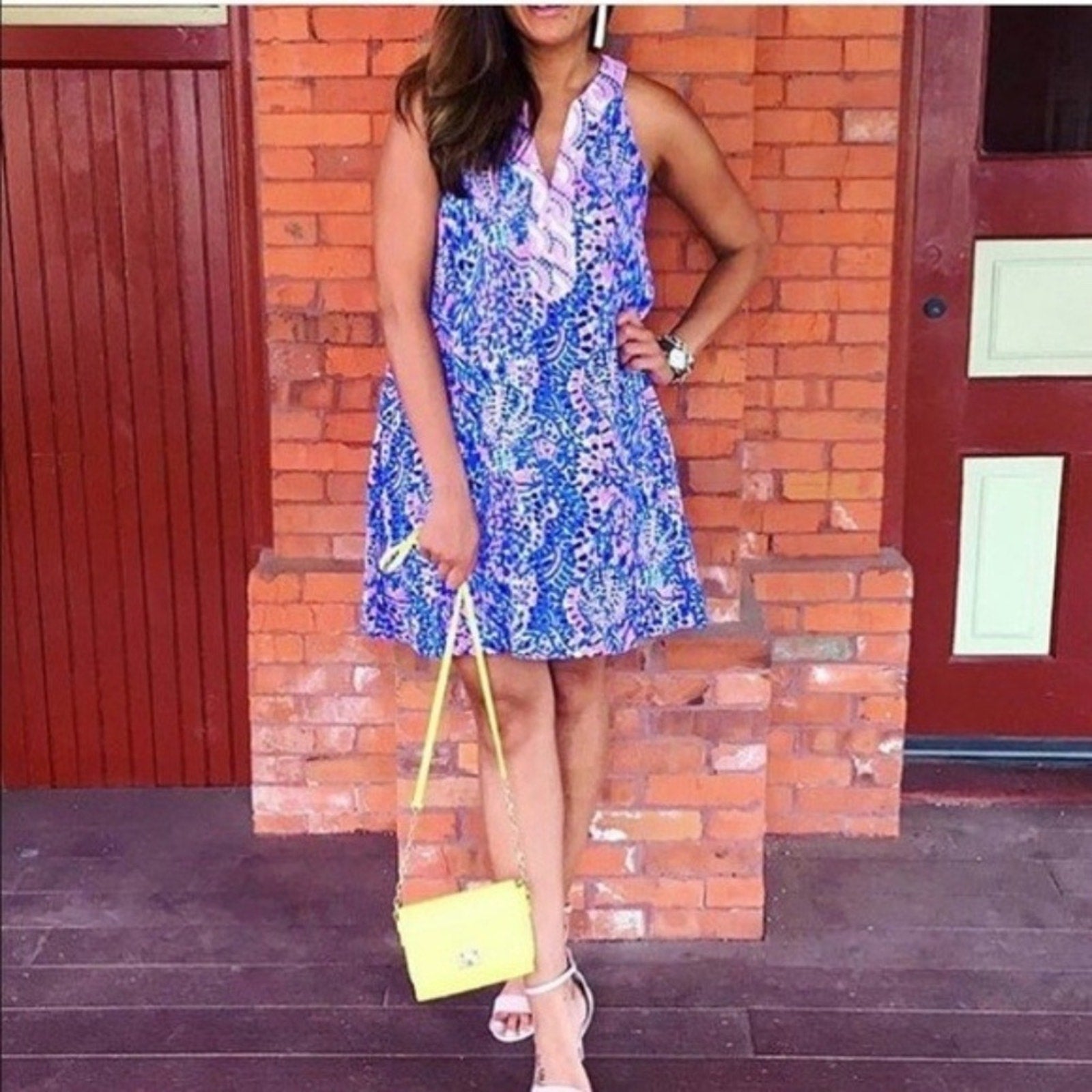 Lilly Pulitzer Achelle Swing Dress in Multi Tic Tac Tile - size XXS