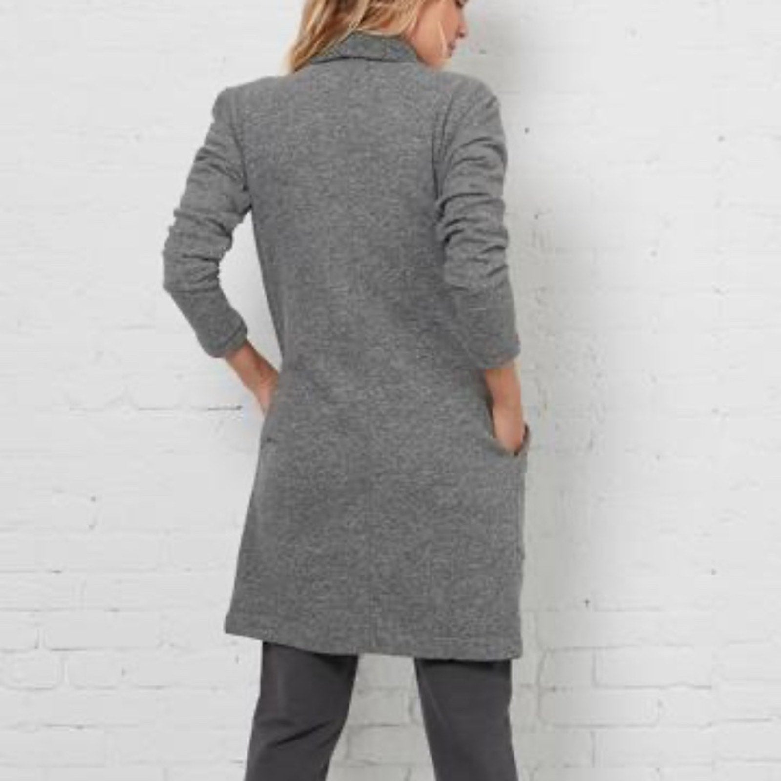 Jason Scott grey Cardigan Coat - size small