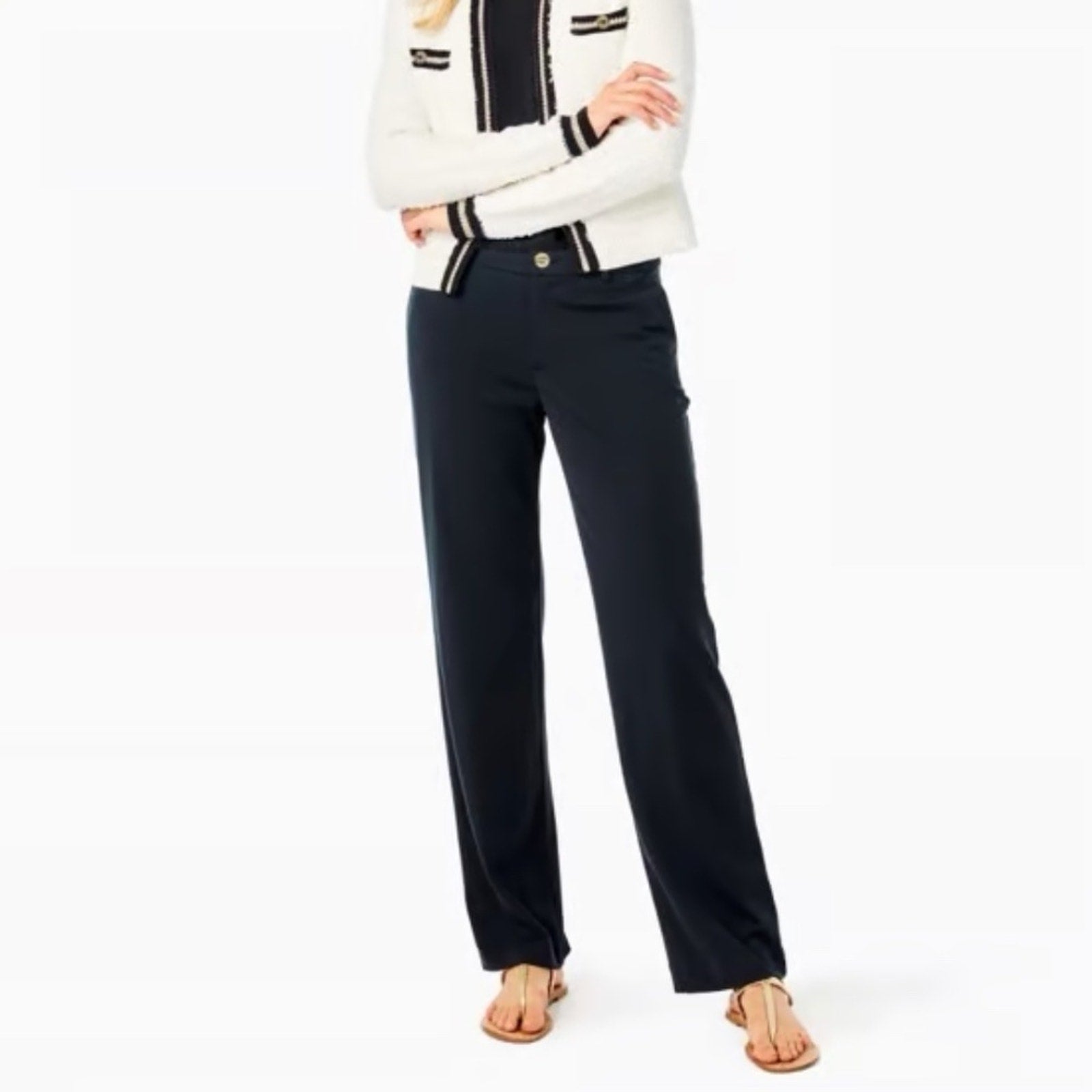 NWT Lilly Pulitzer 32" Lyndie Pant in Onyx (black)