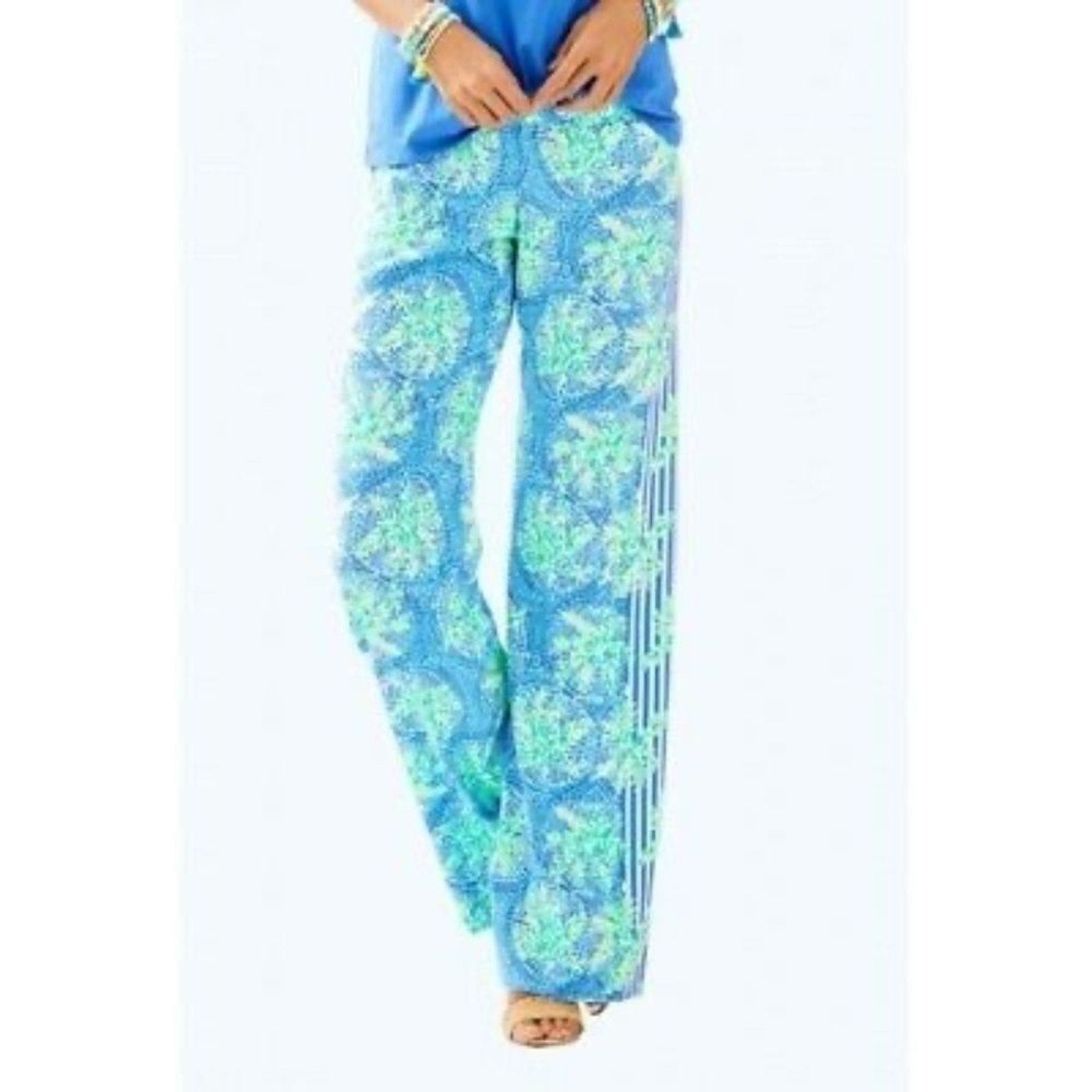 NWT Lilly Pulitzer -Bennet Blue Tropic Like Its Hot Eng