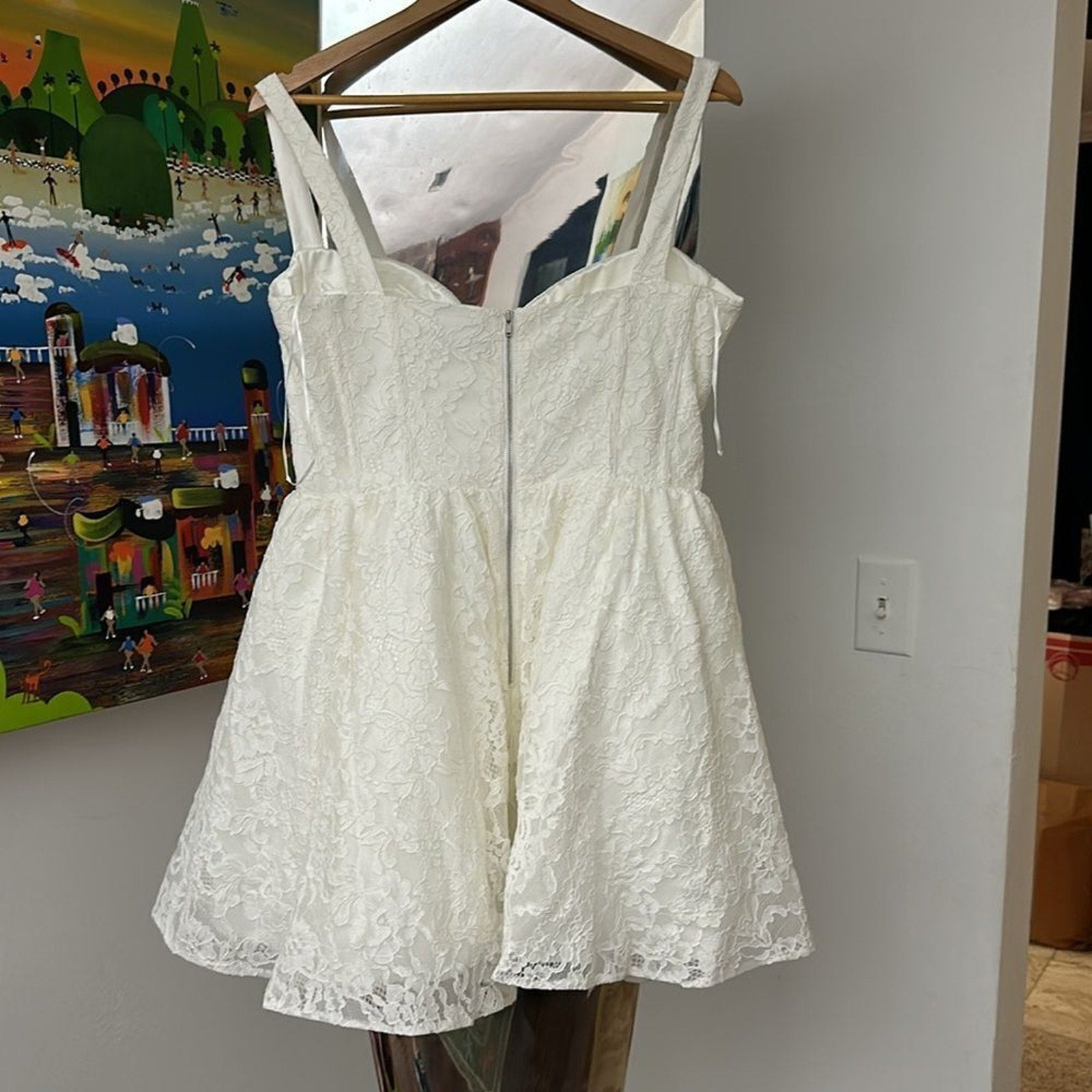 NWT Bardot x REVOLVE Lotus Lace Mini Dress - size 10/XL