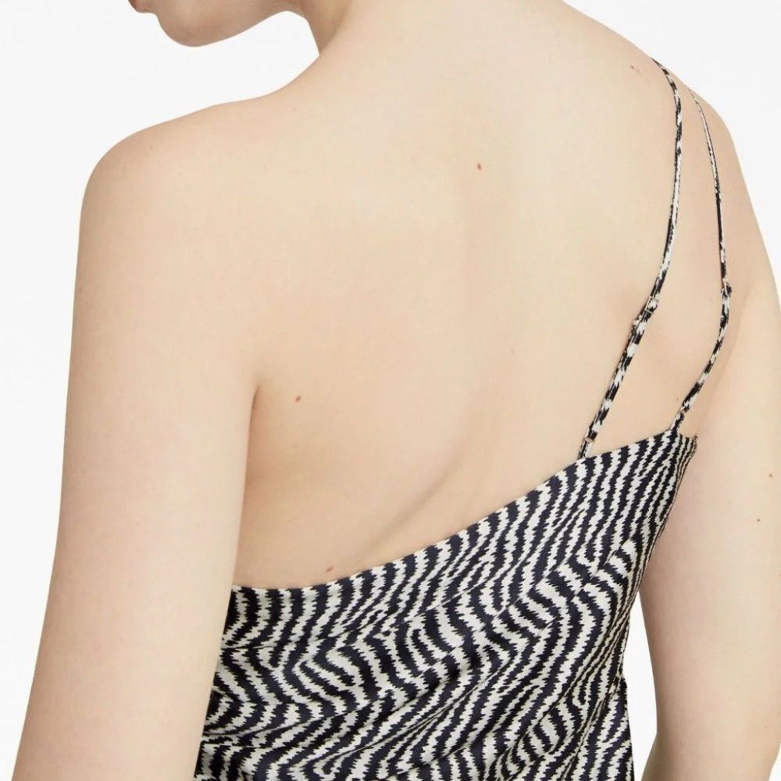 NEW Cinq A Sept Soliel one-shoulder ruffled dress