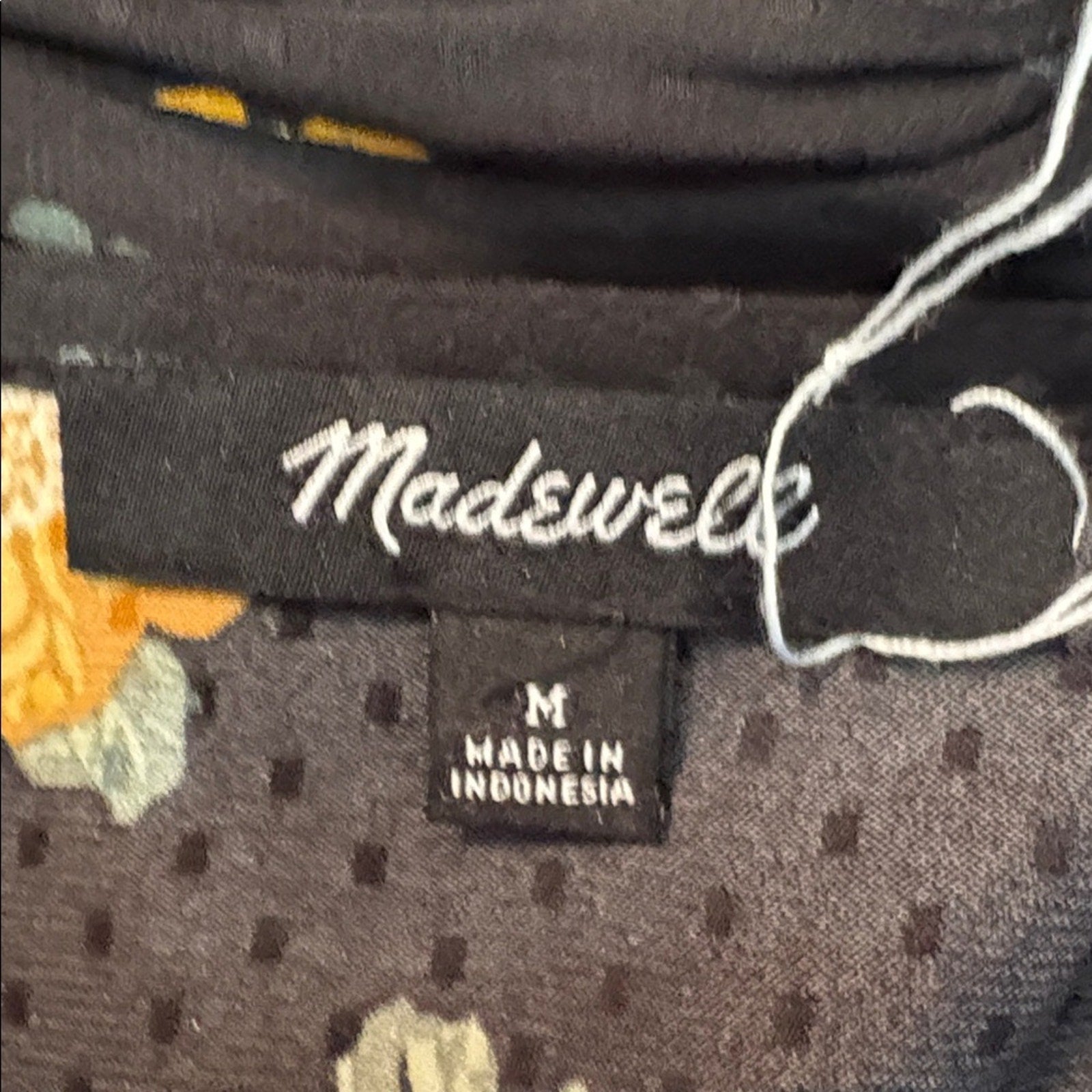 Madewell Bubble Sleeve Satin Tope - M