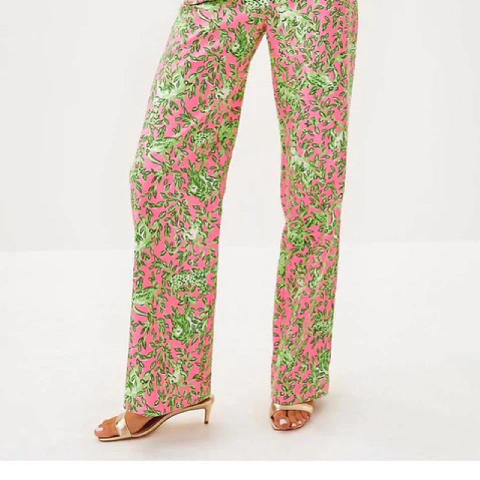 NEW lilly pulitzer Ellamarie Stretch Pant In Rousseau Pink -size 4