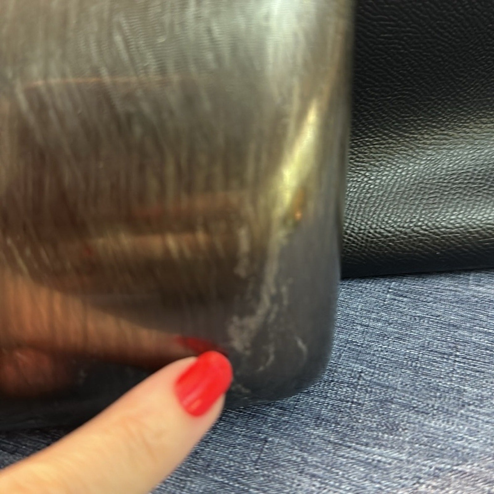 Rodo Metallic Dark Silver with Silver Pendant Crossbody