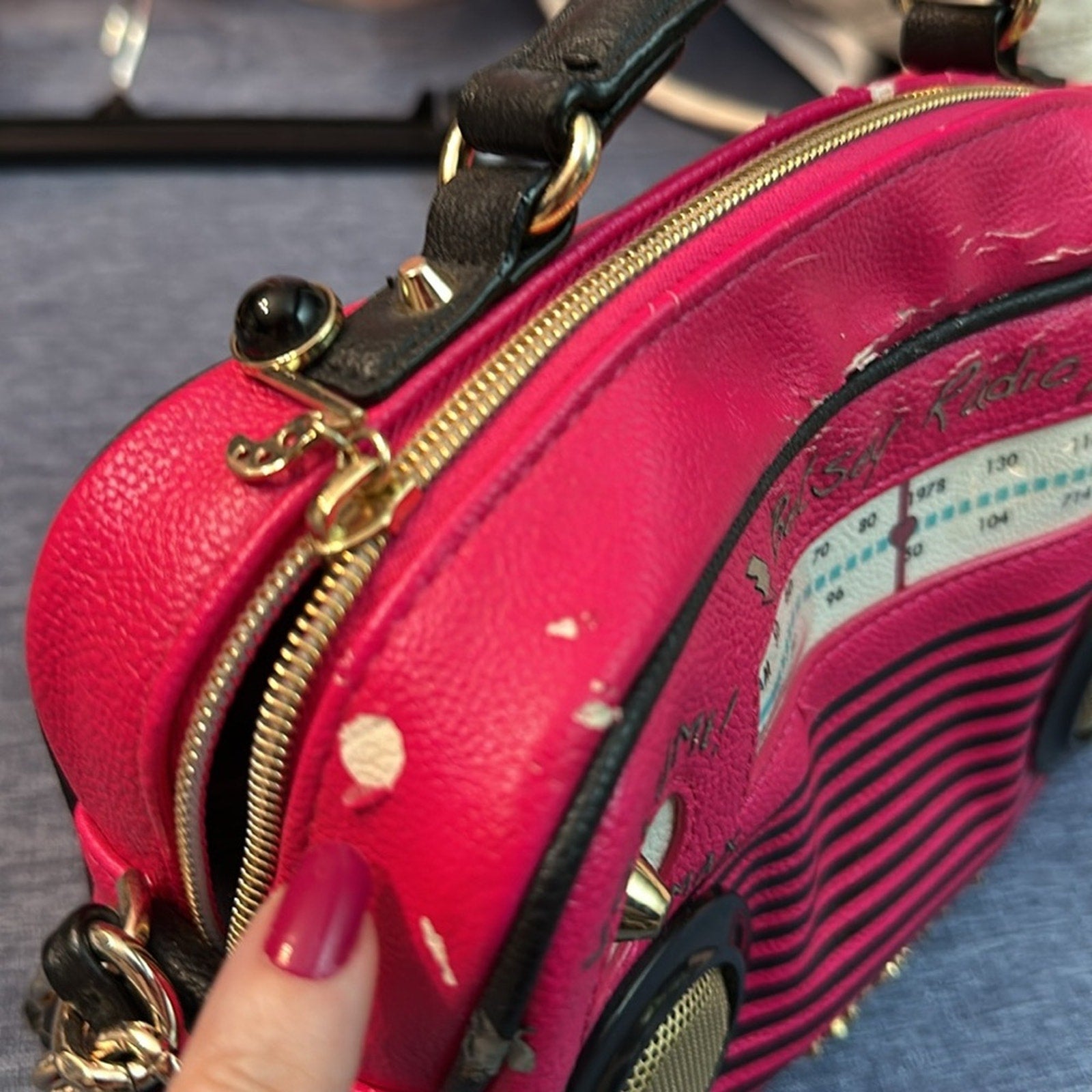 Betsey Johnson Women's Kitsch Boom Box Here Comes Treble Crossbody Handbag