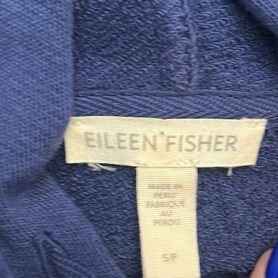 Eileen Fisher Lightweight Organic Cotton Terry Hooded Top - size small